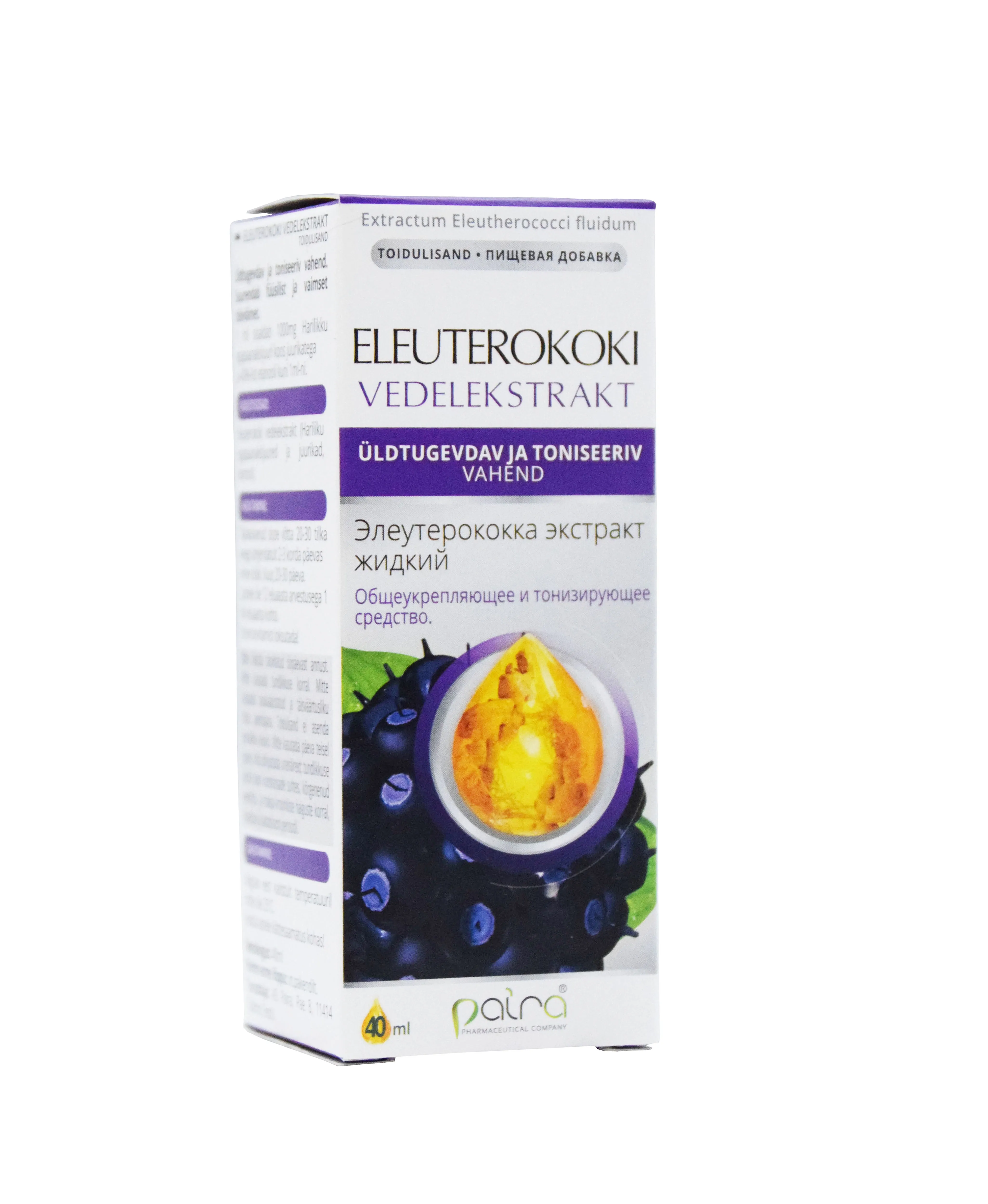 ELEUTEROCOCCI EXTR. FLUIDUM 40ML (PAIRA) - Tootepilt 