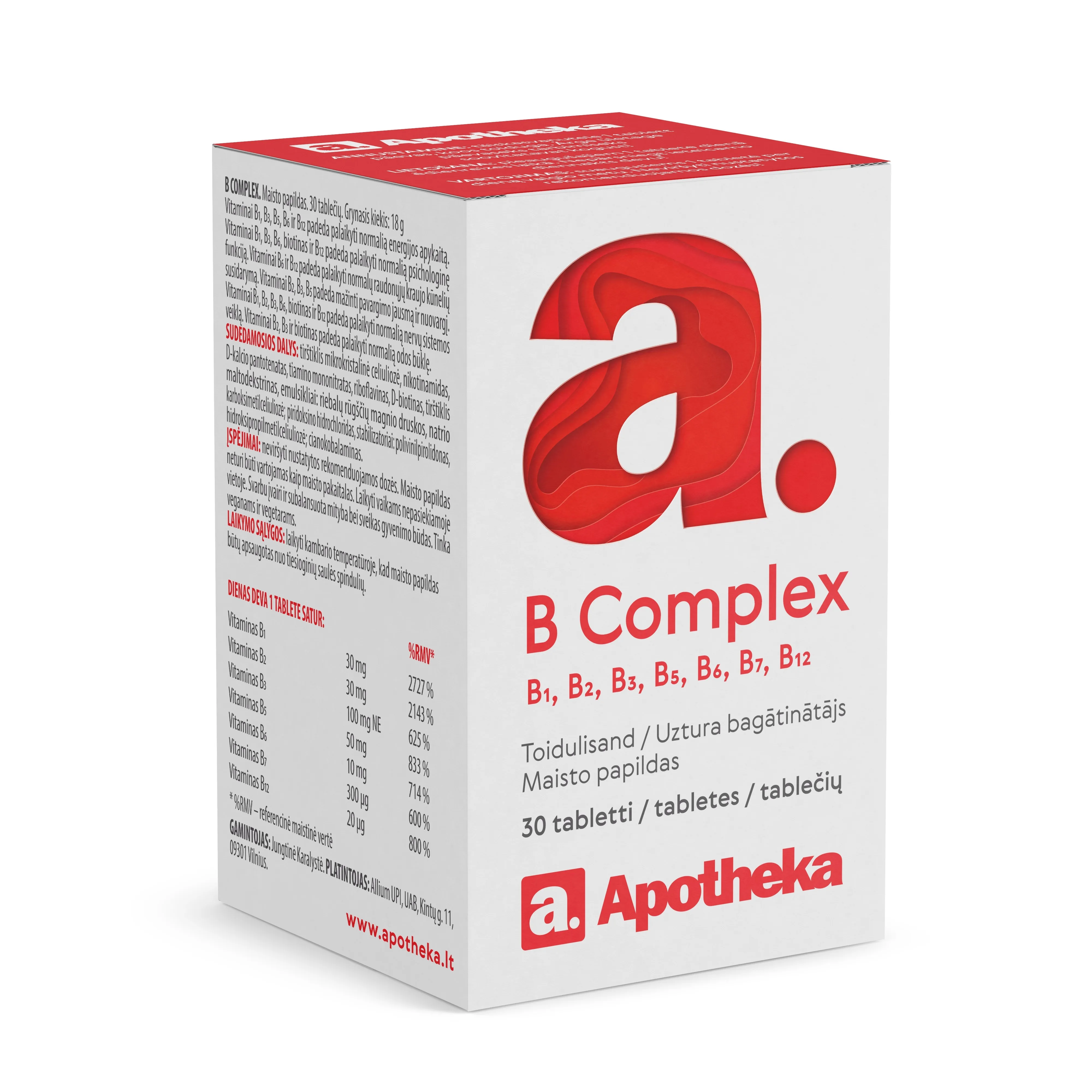 A. B COMPLEX TBL N30 - Tootepilt 