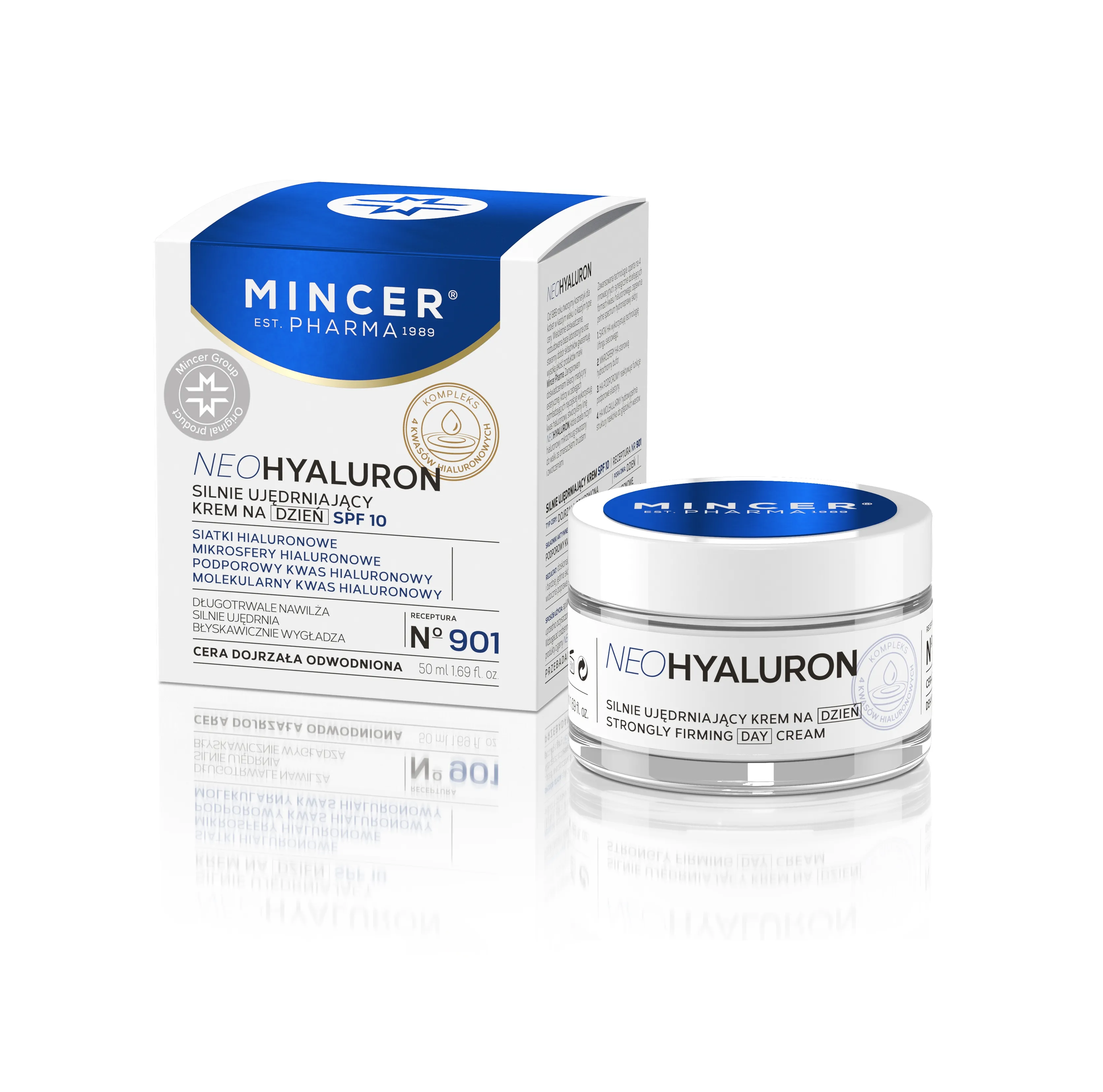 MINCER PHARMA NEO HYALURON PÄEVAKREEM NIISUTAV SPF10 50ML - Tootepilt 