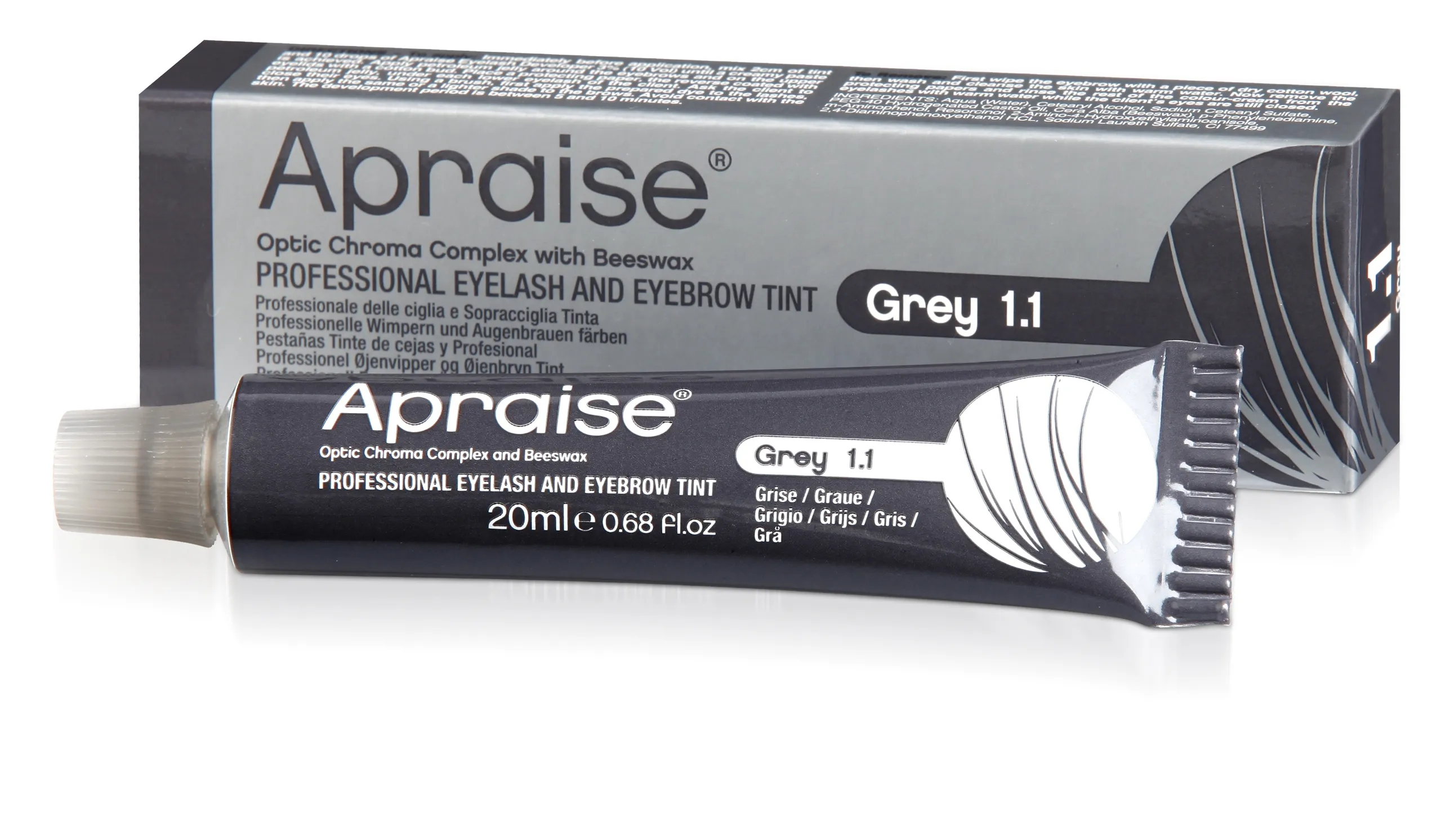 APRAISE RIPSME- JA KULMUVÄRV - NO.1,1 GREY 20 ML - Tootepilt 