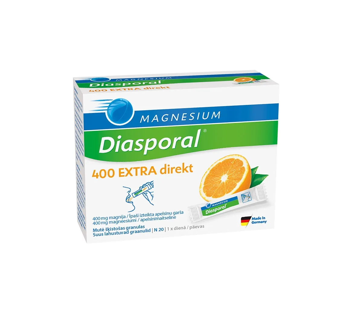 MAGNESIUM-DIASPORAL 400 EXTRA DIREKT GRAANULID N20 - Tootepilt 