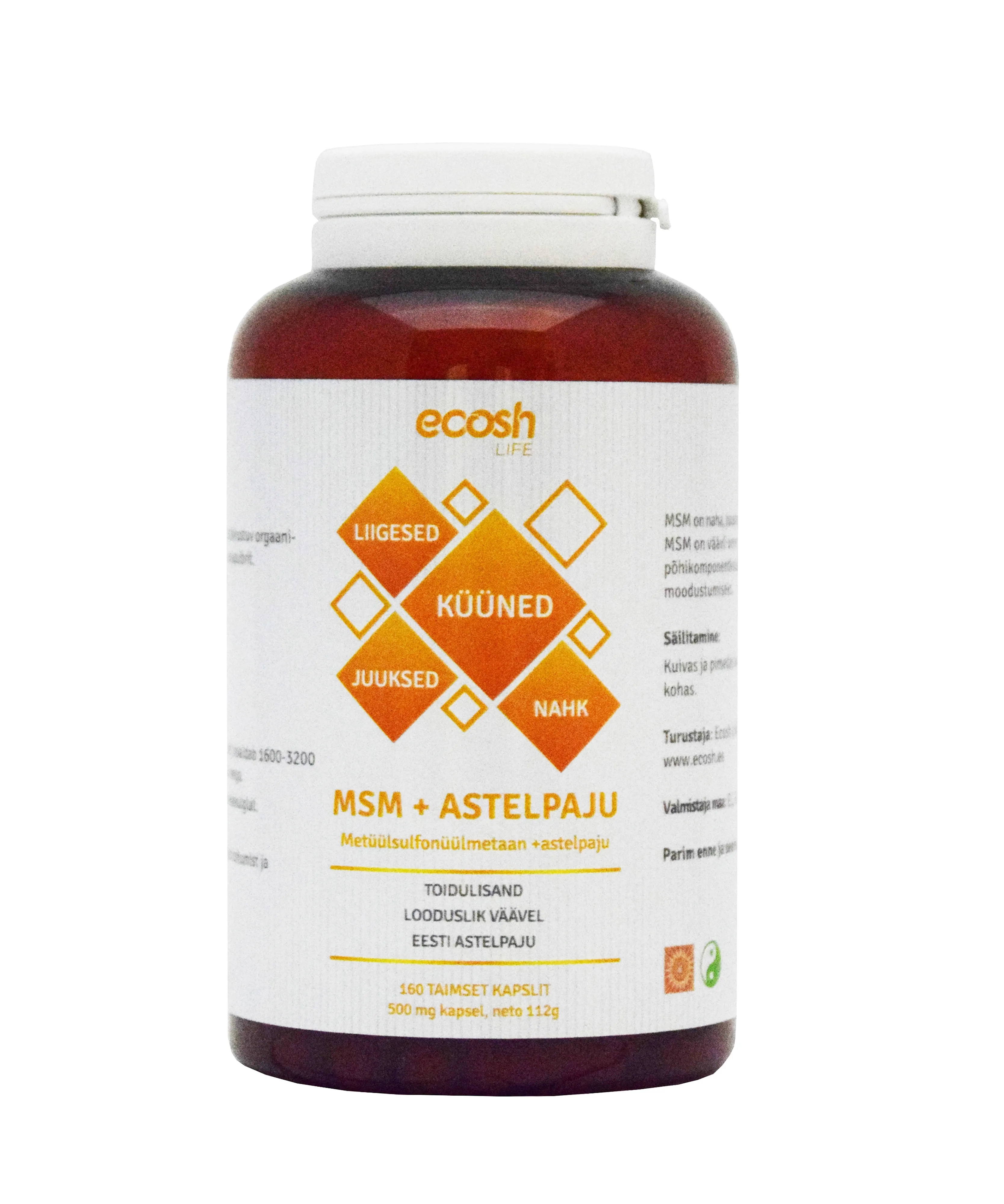 ECOSH MSM+ASTELPAJU KAPSLID 500MG N160 - Tootepilt 