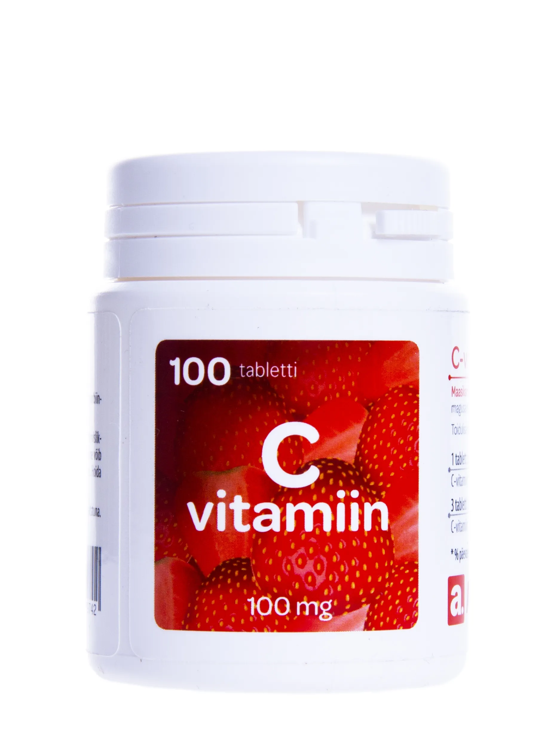 A. C VITAMIIN 100MG NÄRIMISTBL N100 MAASIKAMAITSELINE - Tootepilt 