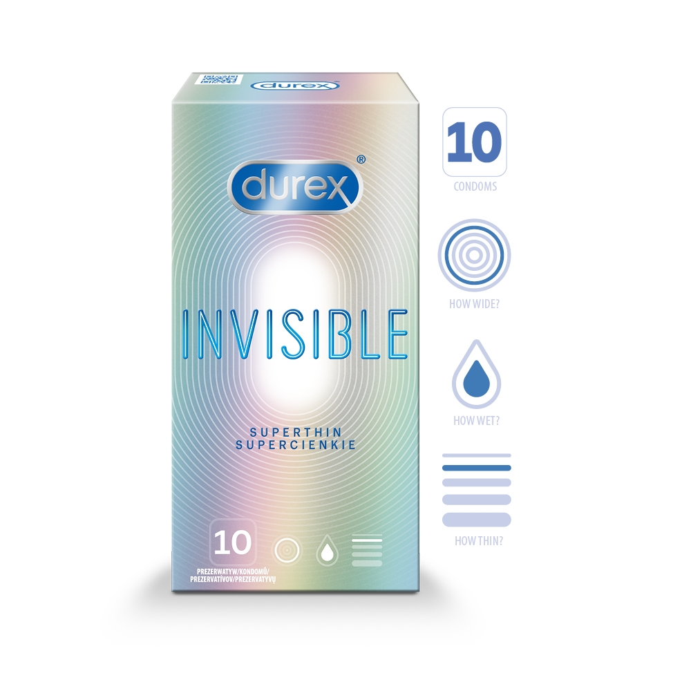 DUREX KONDOOMID INVISIBLE EXTRA SENSITIV N10 - Tootepilt 