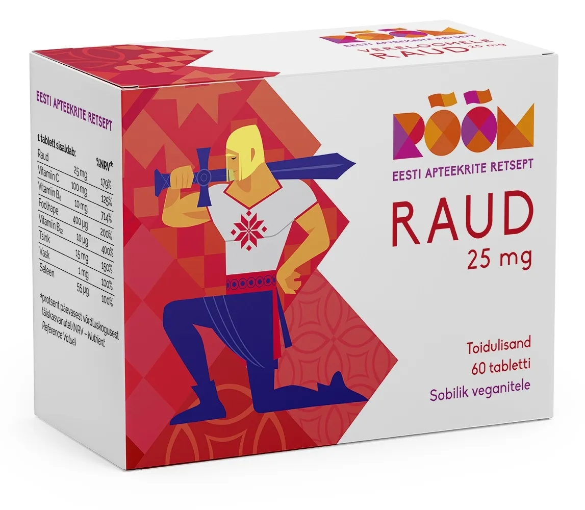 RÕÕM RAUD 25MG TBL N60 - Tootepilt 