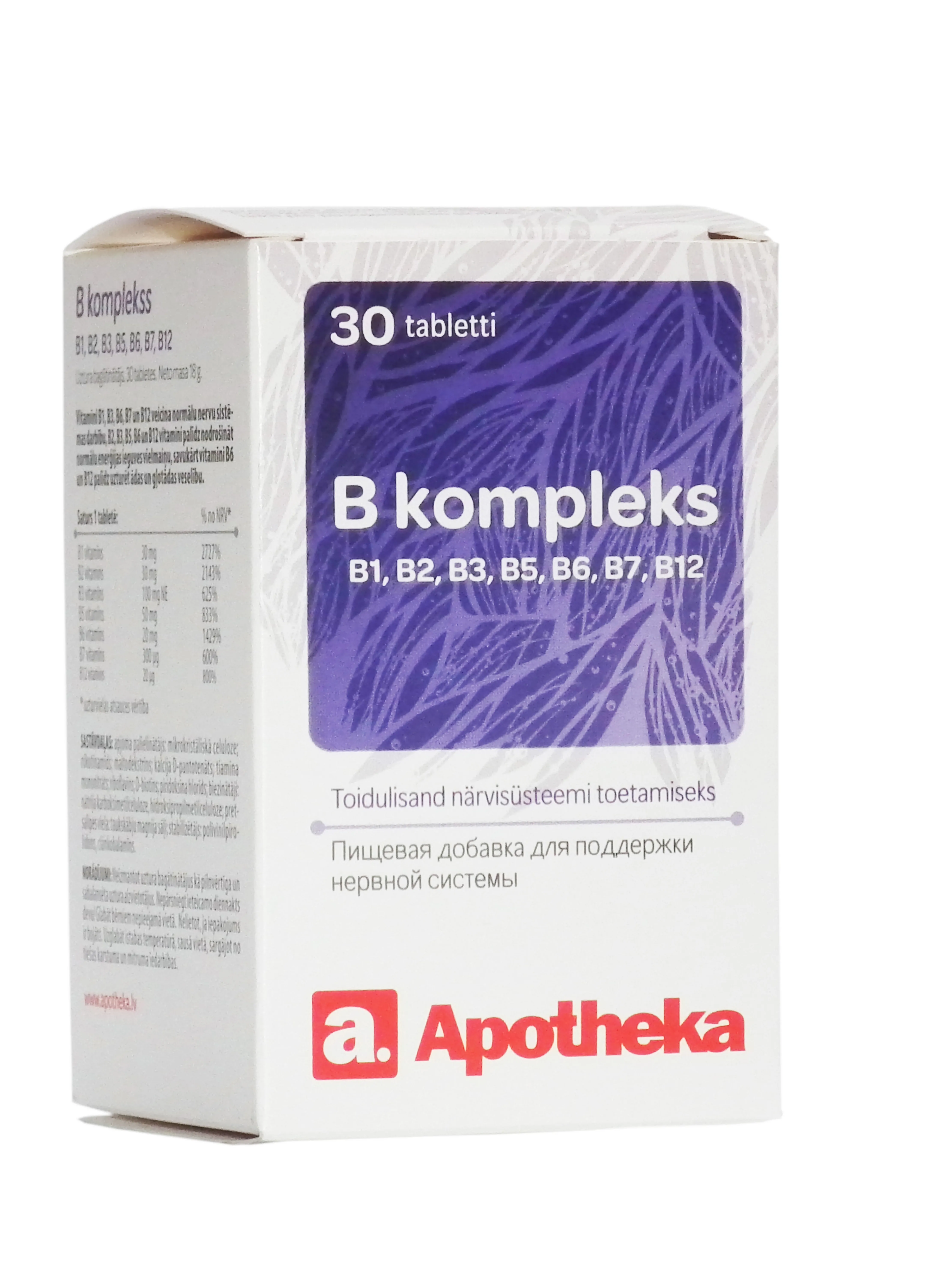 A. B KOMPLEKS TBL N30 - Tootepilt 