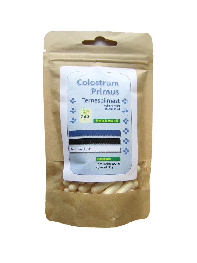 COLOSTRUM PRIMUS TERNESPIIMA KAPSLID 300MG N100 - Tootepilt 