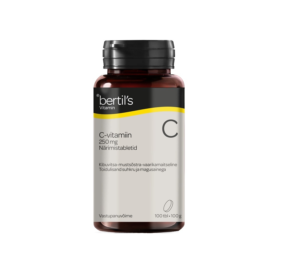 BERTILS VITAMIN C NÄRIMISTBL 250MG N100 - Tootepilt 