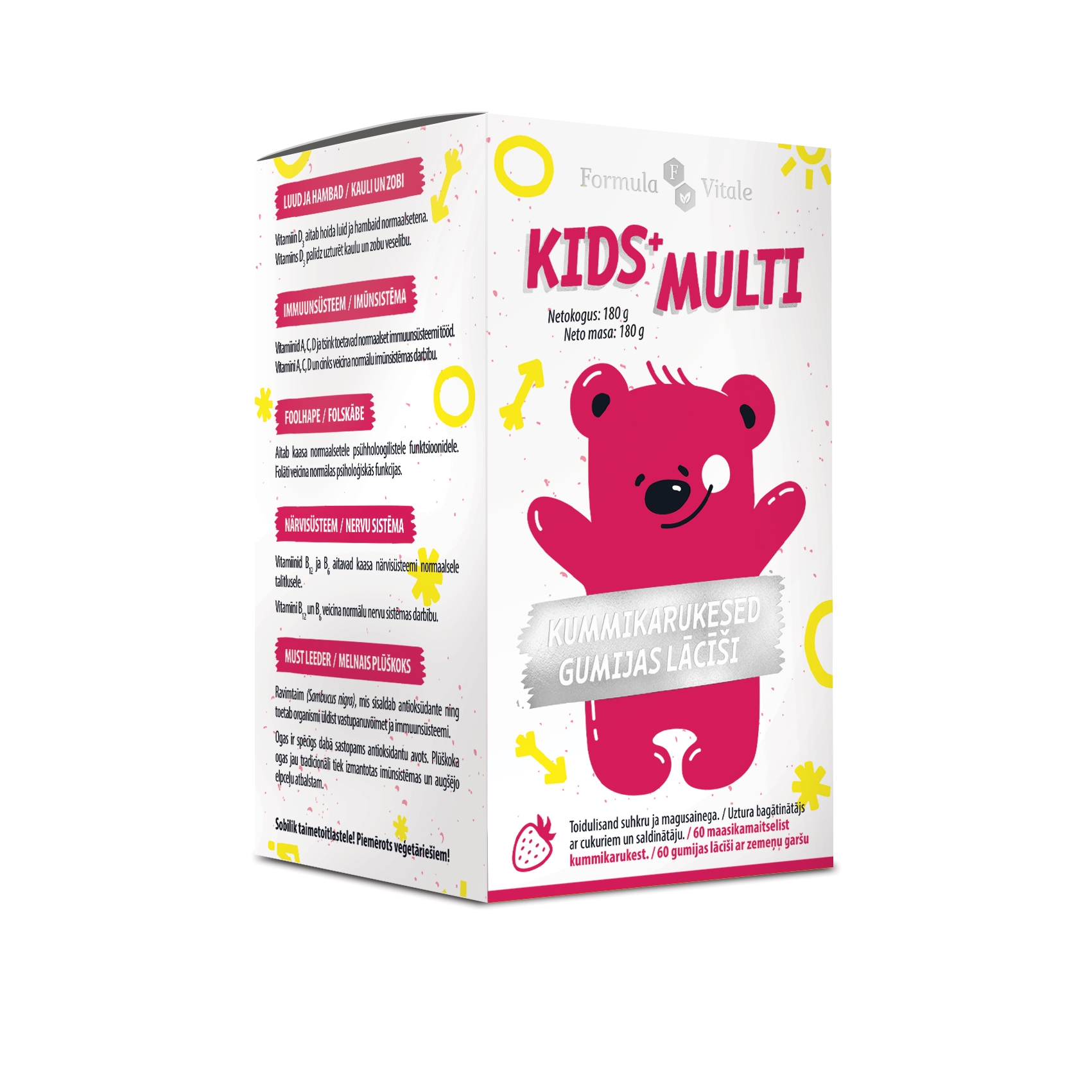 FORMULA VITALE KIDS+ MULTI KUMMIKARUKESED N60 VANA - Tootepilt 
