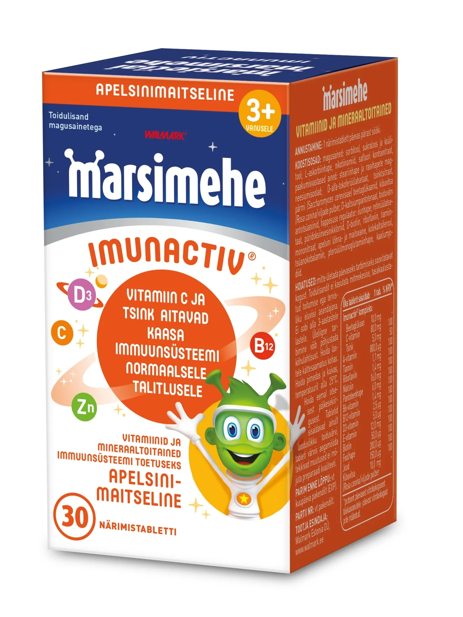 MARSIMEHE IMUNACTIV TBL N30 (APELSIN) - Tootepilt 