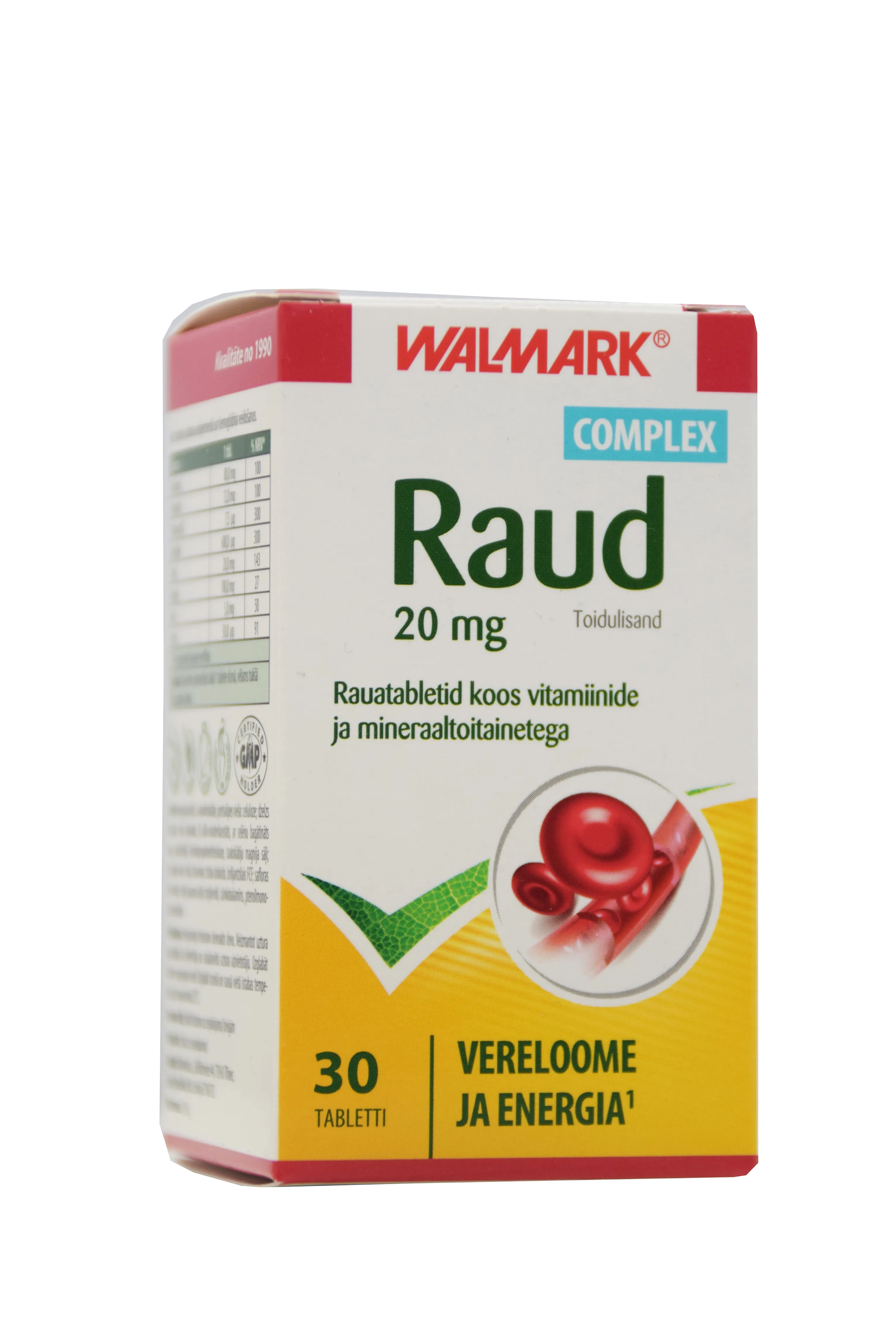 WALMARK RAUD COMPLEX 20MG TBL N30 - Tootepilt 