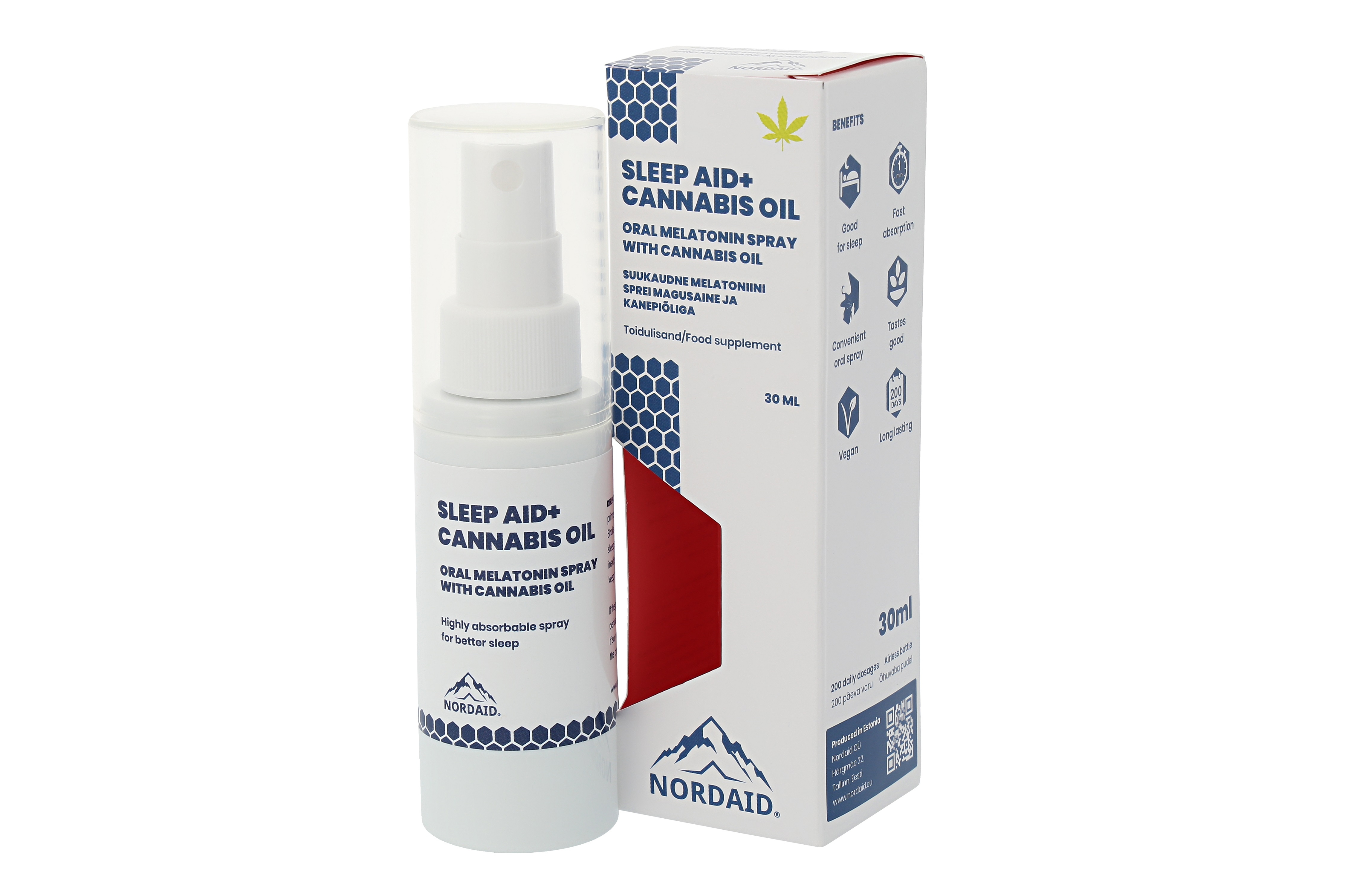 NORDAID SLEEP AID MELATONIINI SPREI 1MG KANEPIÕLIGA 30ML - Tootepilt 