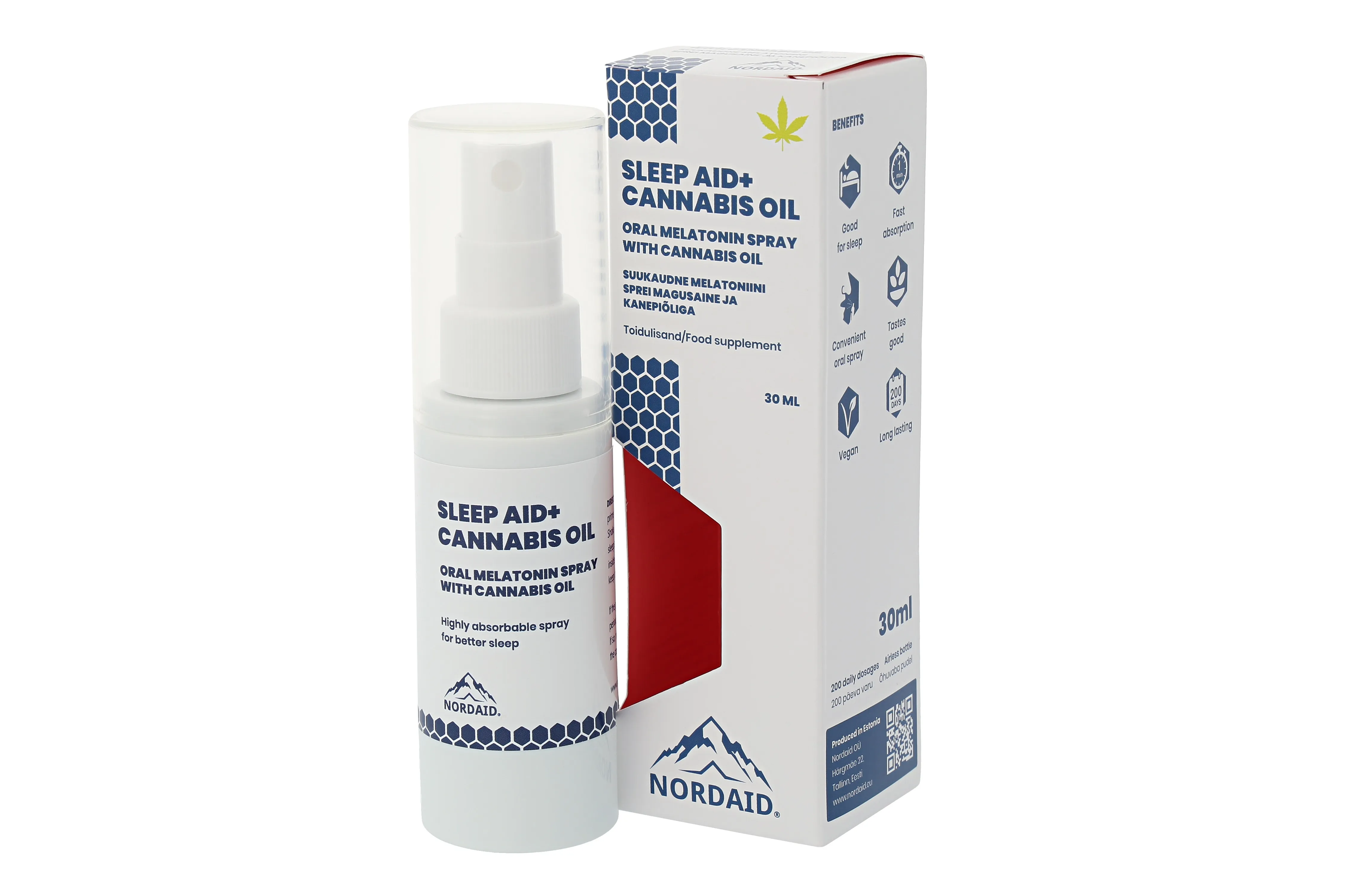 NORDAID SLEEP AID MELATONIINI SPREI 1MG KANEPIÕLIGA 30ML - Tootepilt 