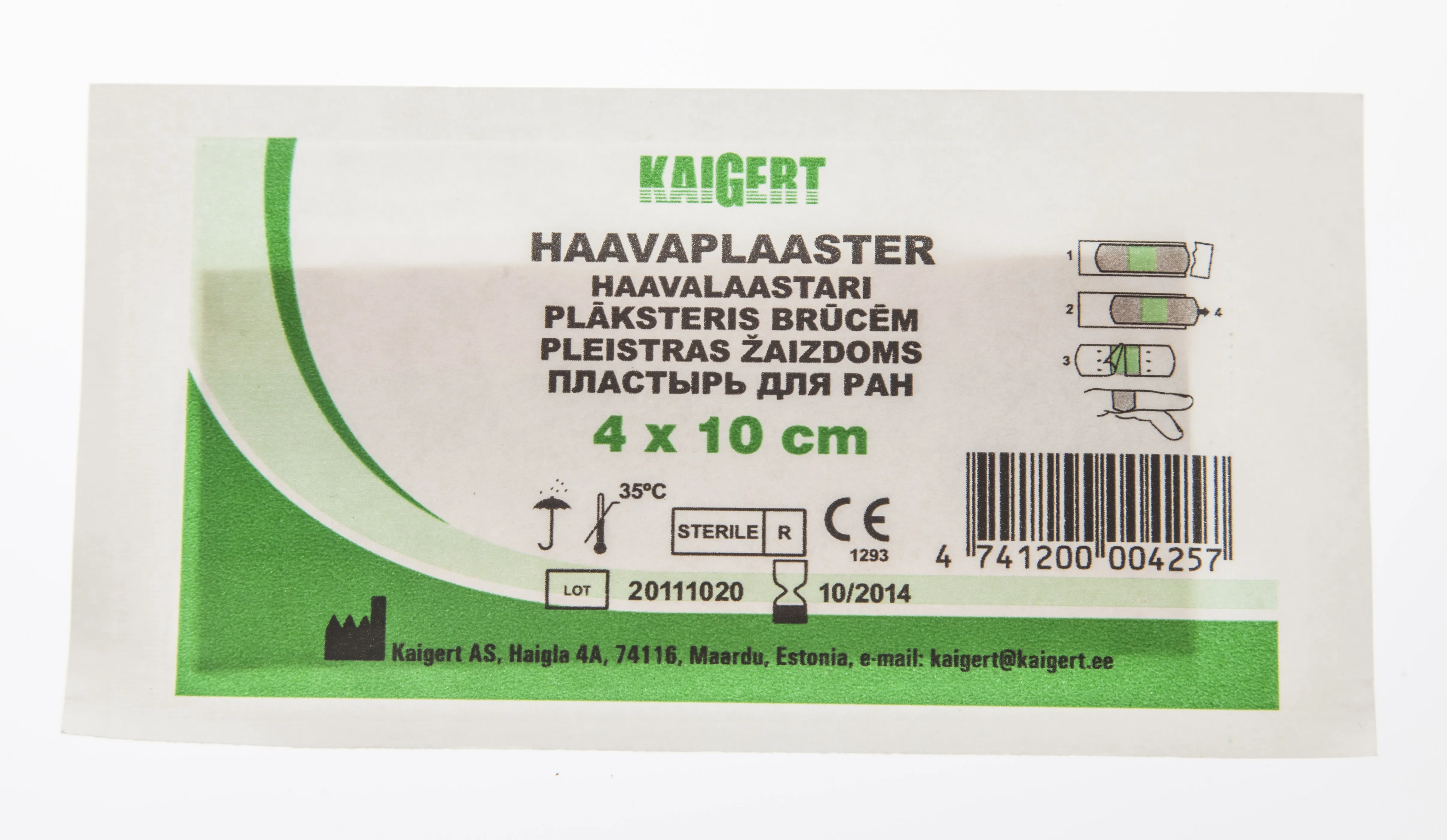 HAAVAPLAASTER 4X10CM (KAIGERT) - Tootepilt 