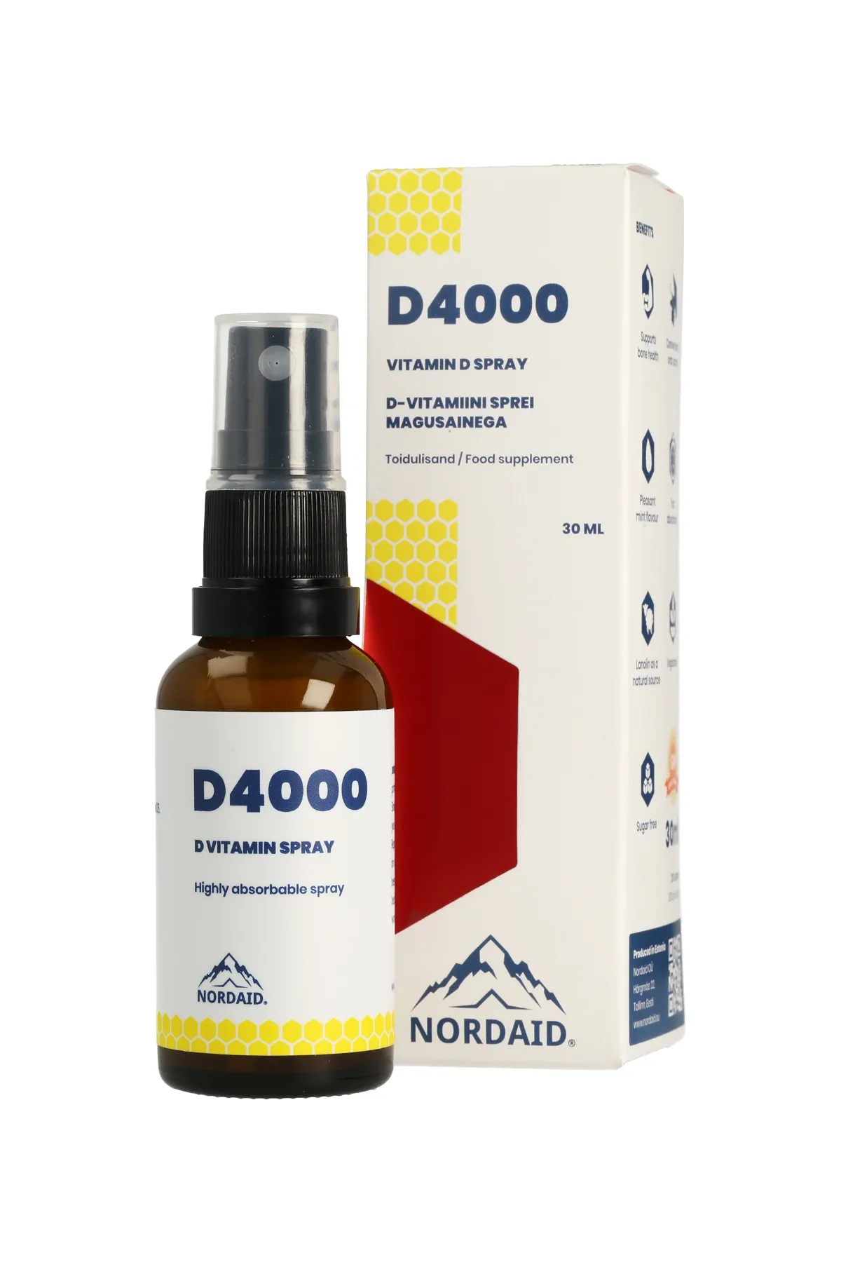 NORDAID D-VITAMIIN SUUKAUDNE SPREI 4000IU 100MCG 30ML - Tootepilt 
