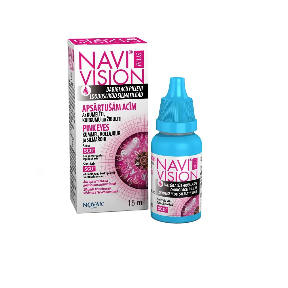 NAVI VISION PLUS PINK EYE SILMATILGAD 15ML - Tootepilt 