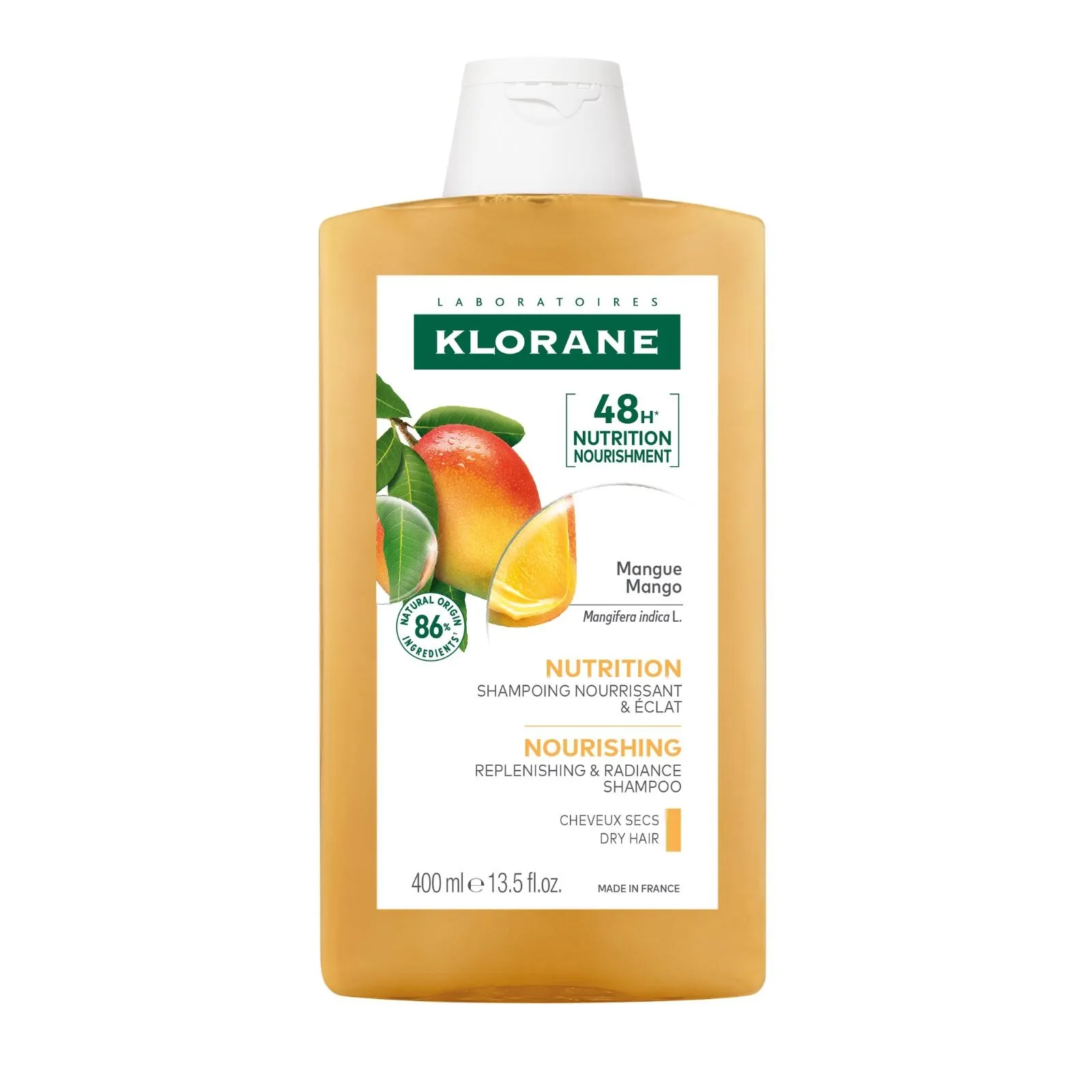 KLORANE SHAMPOON MANGO KUIVADELE JUUSTELE 400ML - Tootepilt 