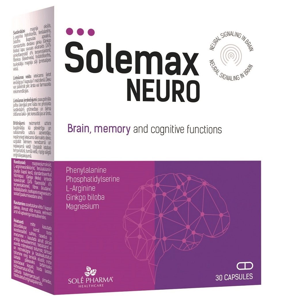 SOLEMAX NEURO KAPSLID N30 - Tootepilt 