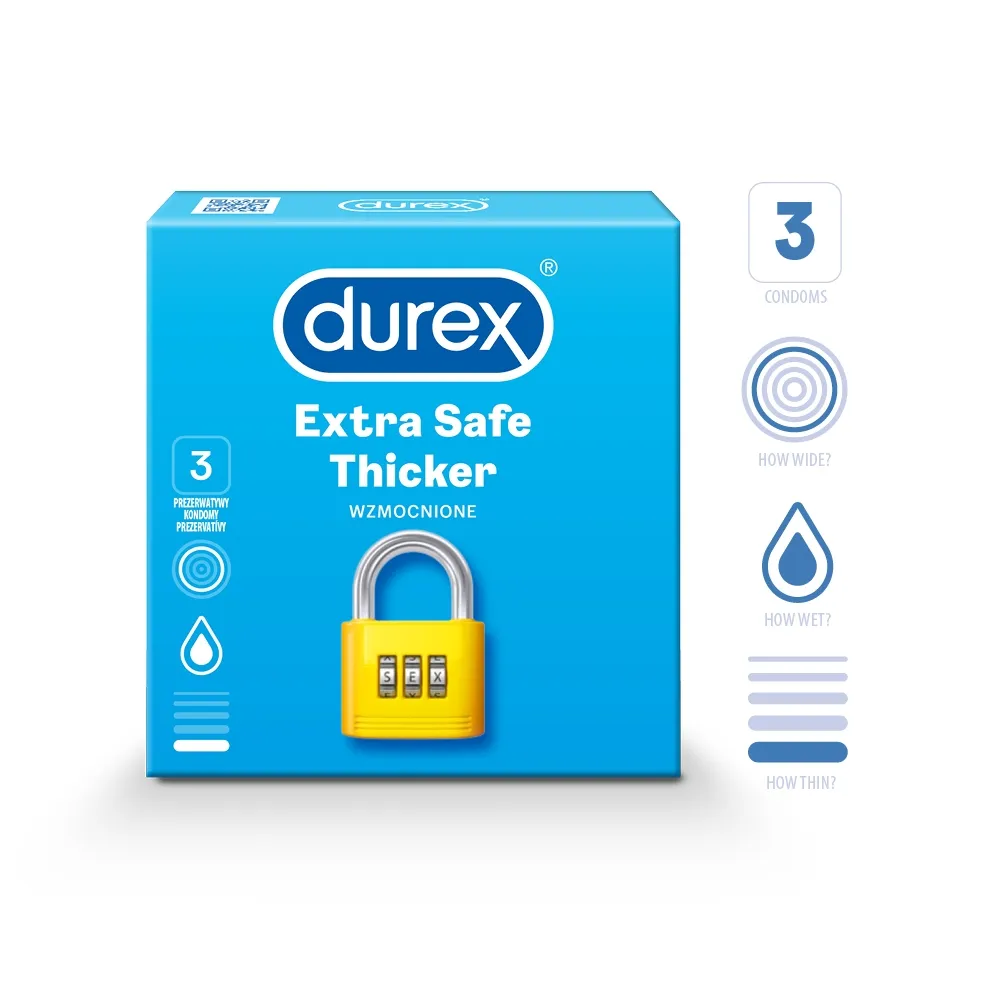 DUREX KONDOOMID EXTRA SAFE N3 - Tootepilt 