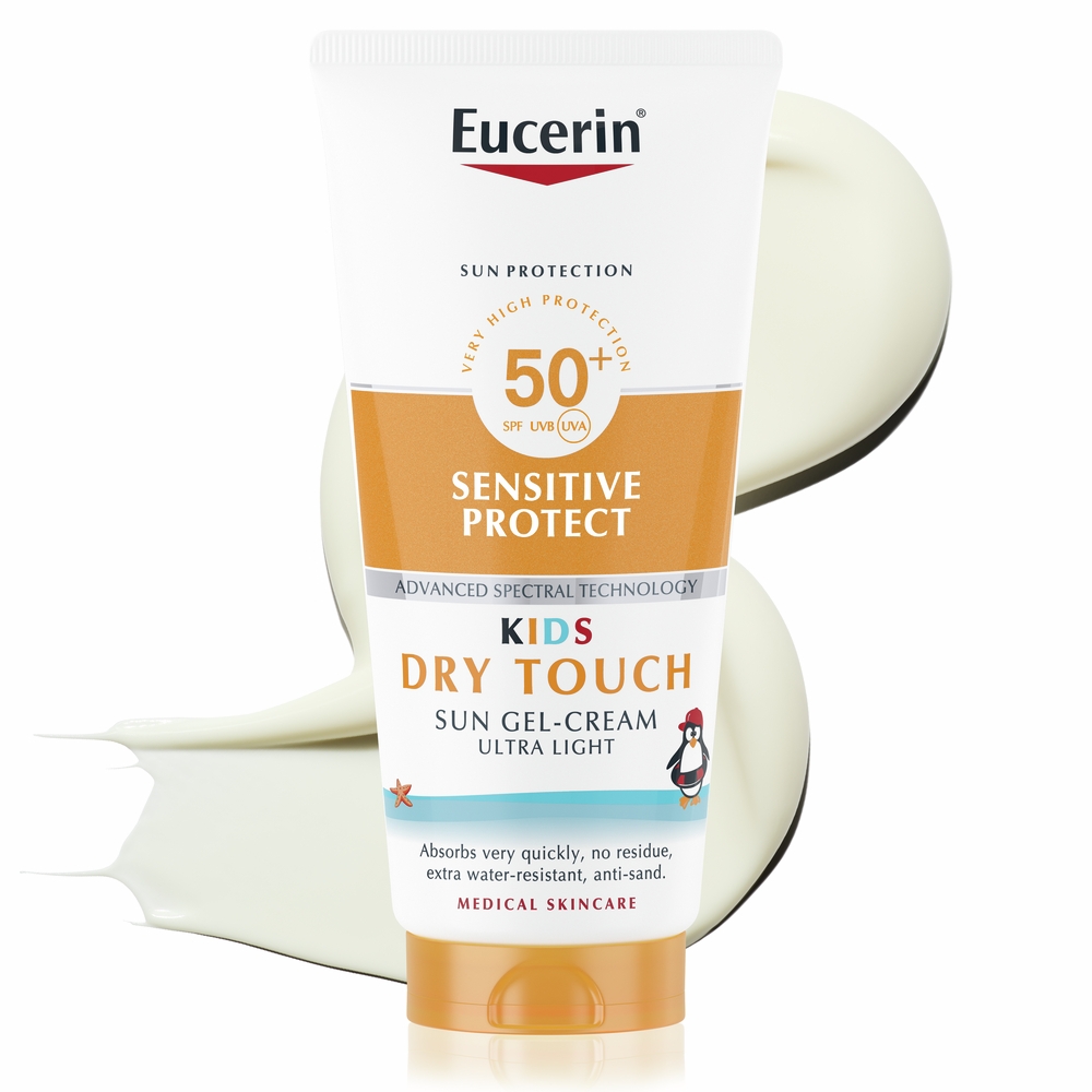 EUCERIN SUN PÄIKESEKAITSE GEEL-KREEM LASTELE SPF50+ 200ML - Tootepilt 