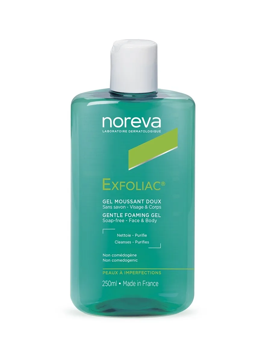 NOREVA EXFOLIAC PESUGEEL ÕRN AKNELISELE NAHALE 250ML - Tootepilt 