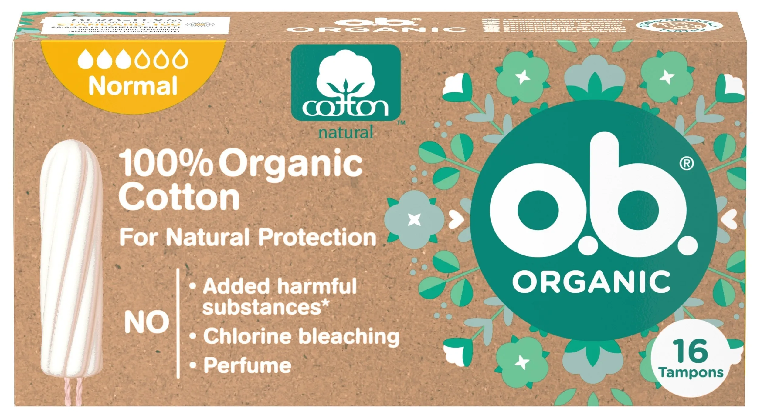 O.B. HÜG TAMPOONID ORGANIC NORMAL N16 - Tootepilt 