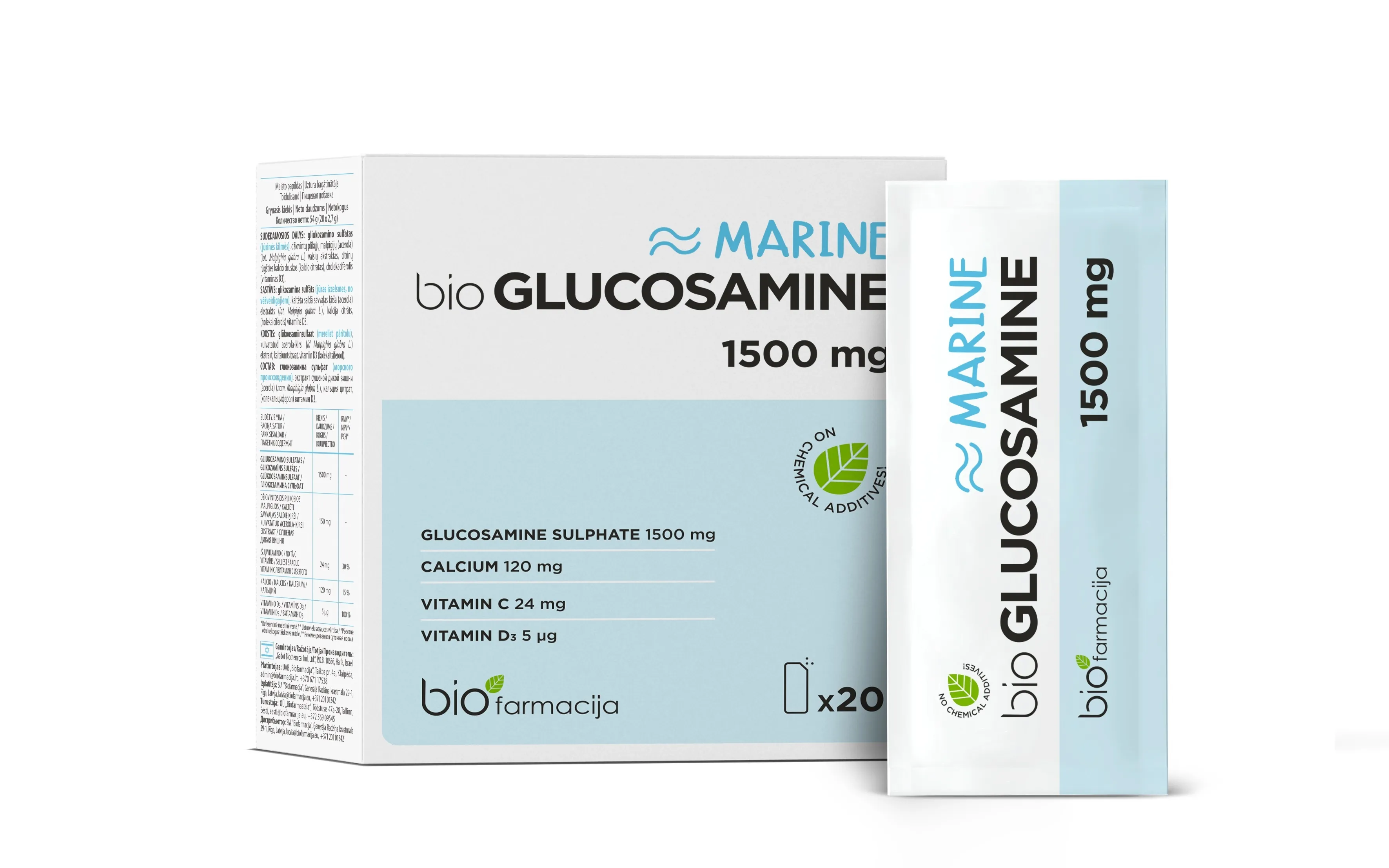 BIO GLUCOSAMINE MARINE 1,5G N20 - Tootepilt 