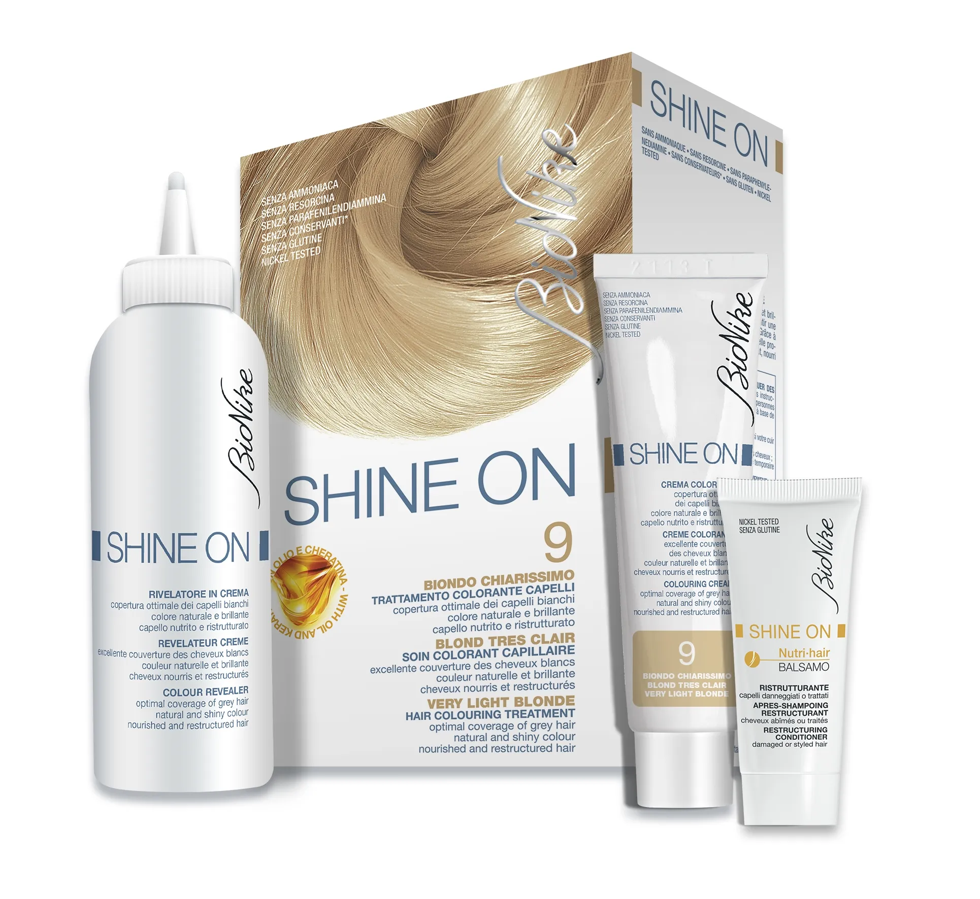BIONIKE SHINE ON HOOLDAV JUUKSEVÄRV 9 (VÄGA HELE BLOND) - Tootepilt 