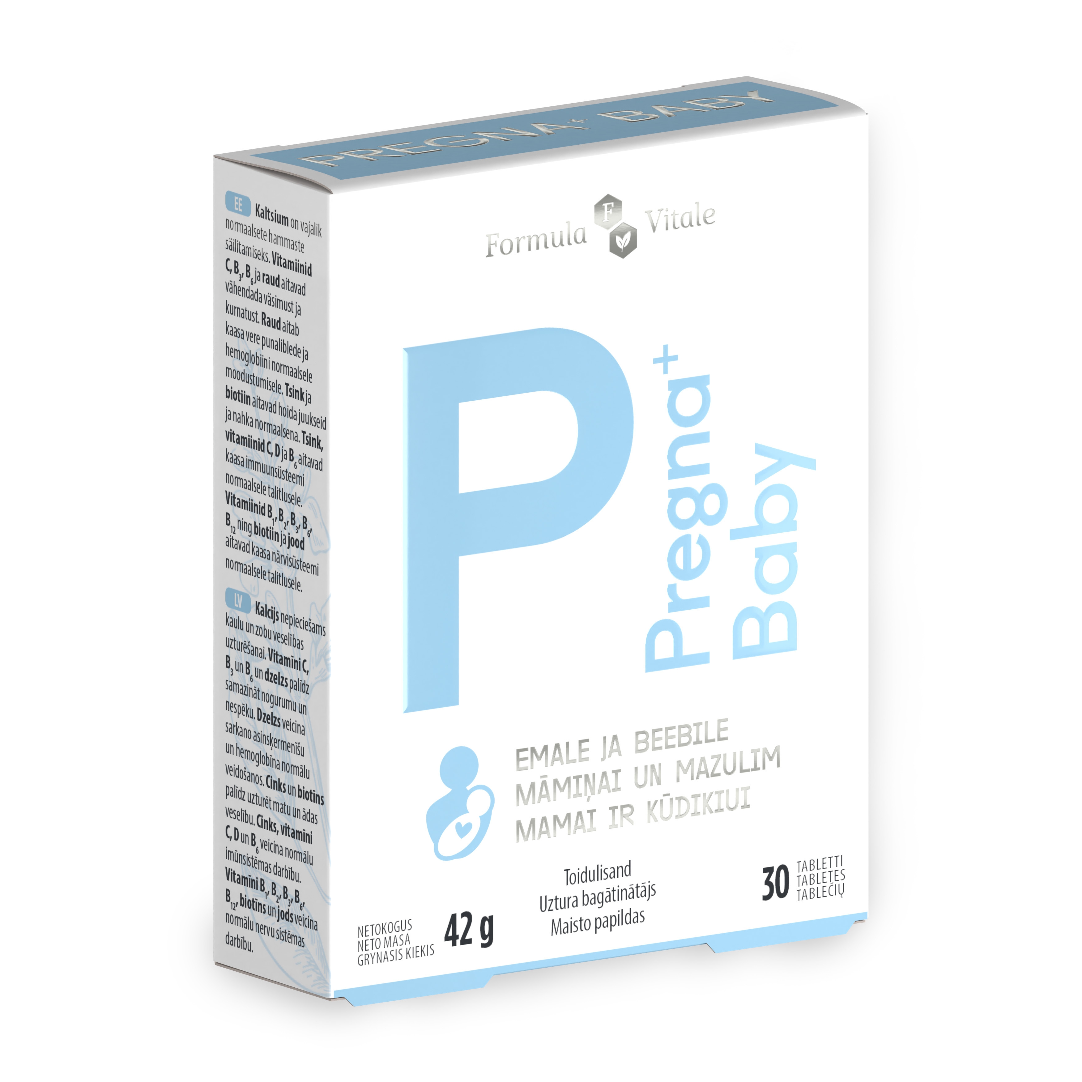 FORMULA VITALE PREGNA+ BABY TBL N30 - Tootepilt 