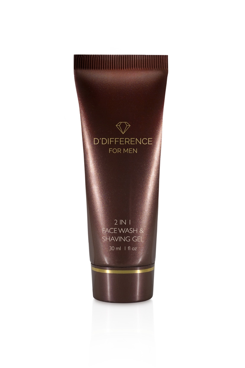 D`DIFFERENCE FOR MEN NÄOPESU-JA RASEERIMISGEEL 2IN1 30ML - Tootepilt 