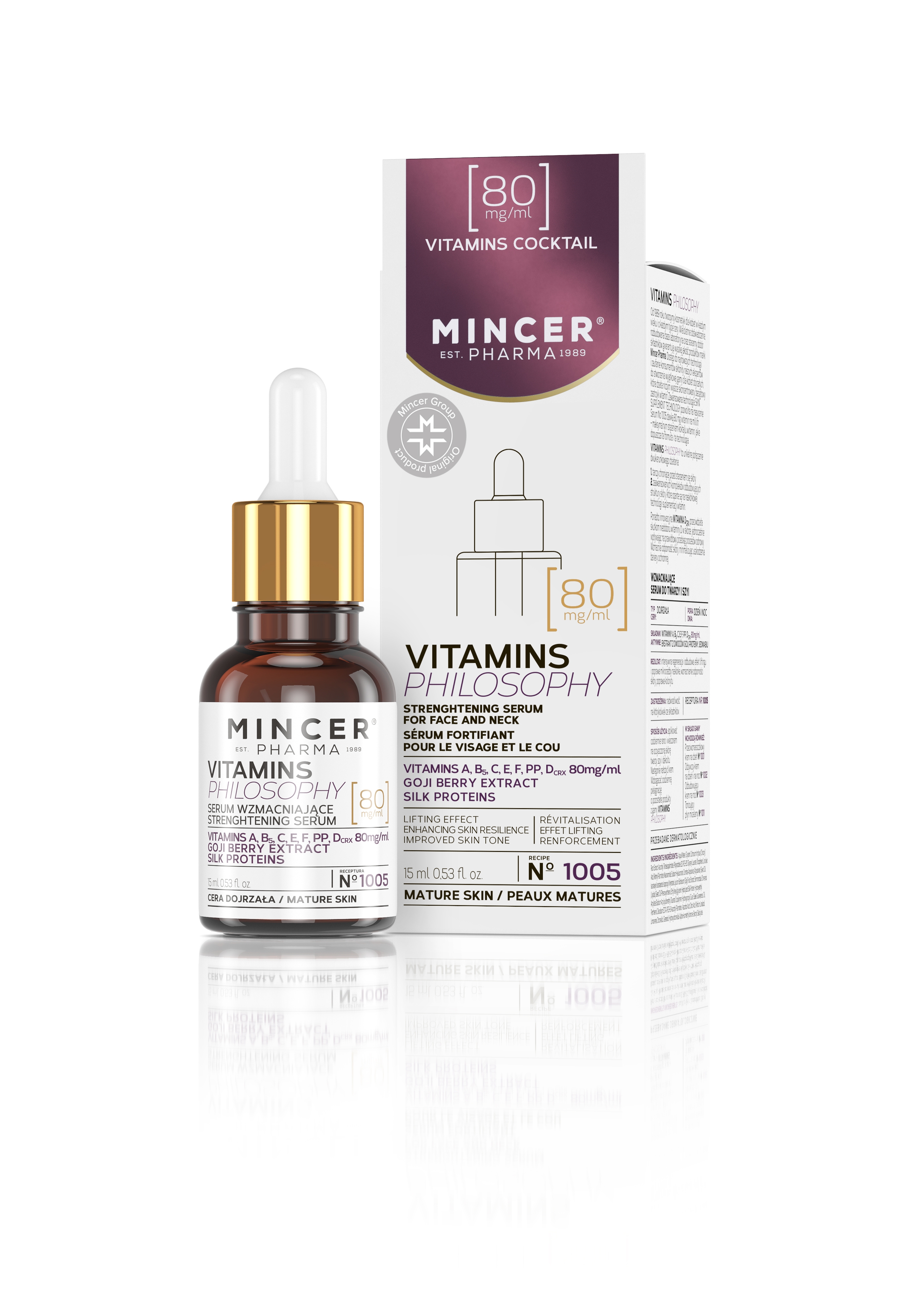 MINCER PHARMA VITAMINS PHILOSOPHY SEERUM PINGULDAV 15ML - Tootepilt 