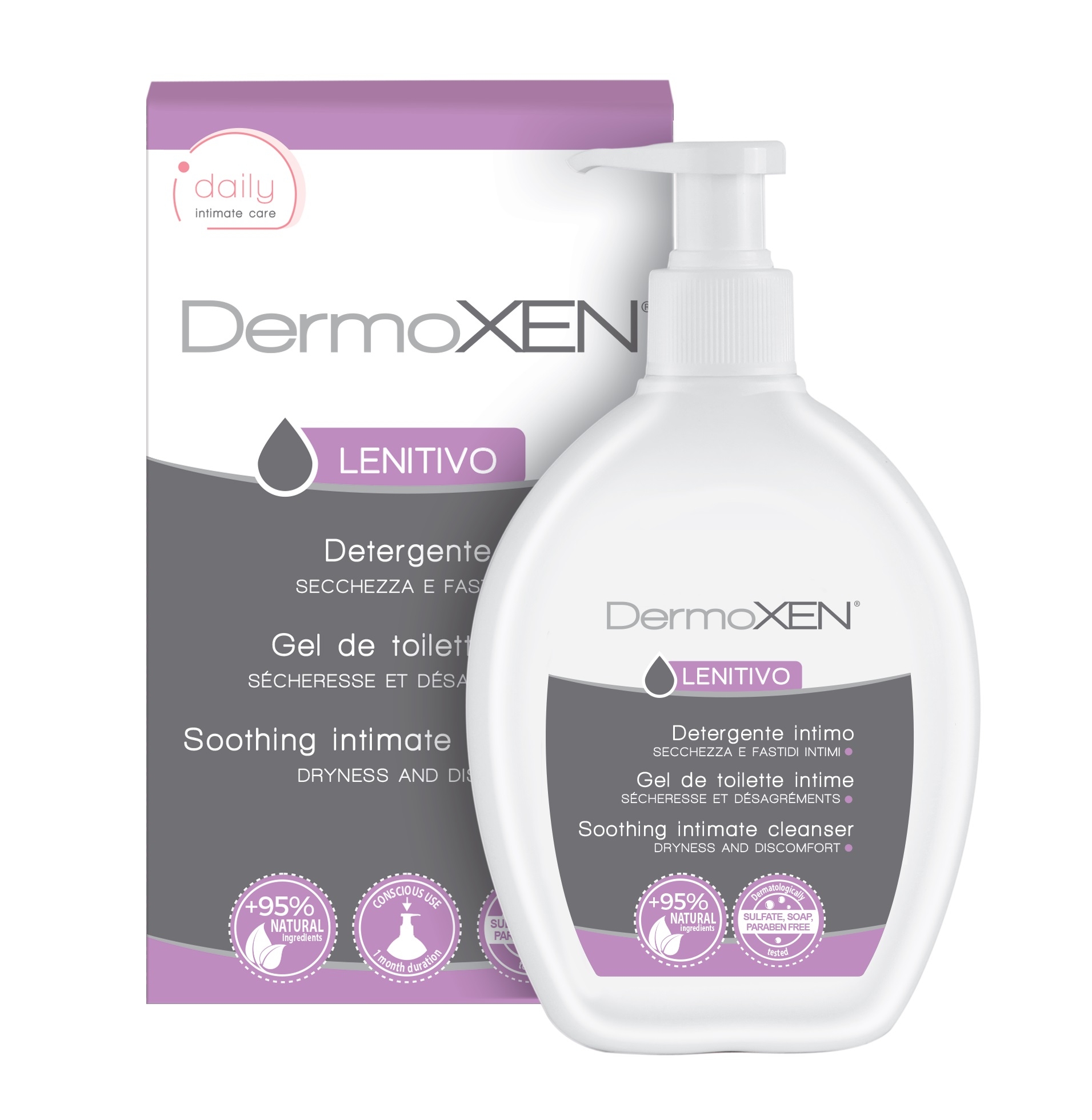 DERMOXEN LENITIVO INTIIMPESUGEEL TUPEKUIVUSE KORRAL  200ML - Tootepilt 