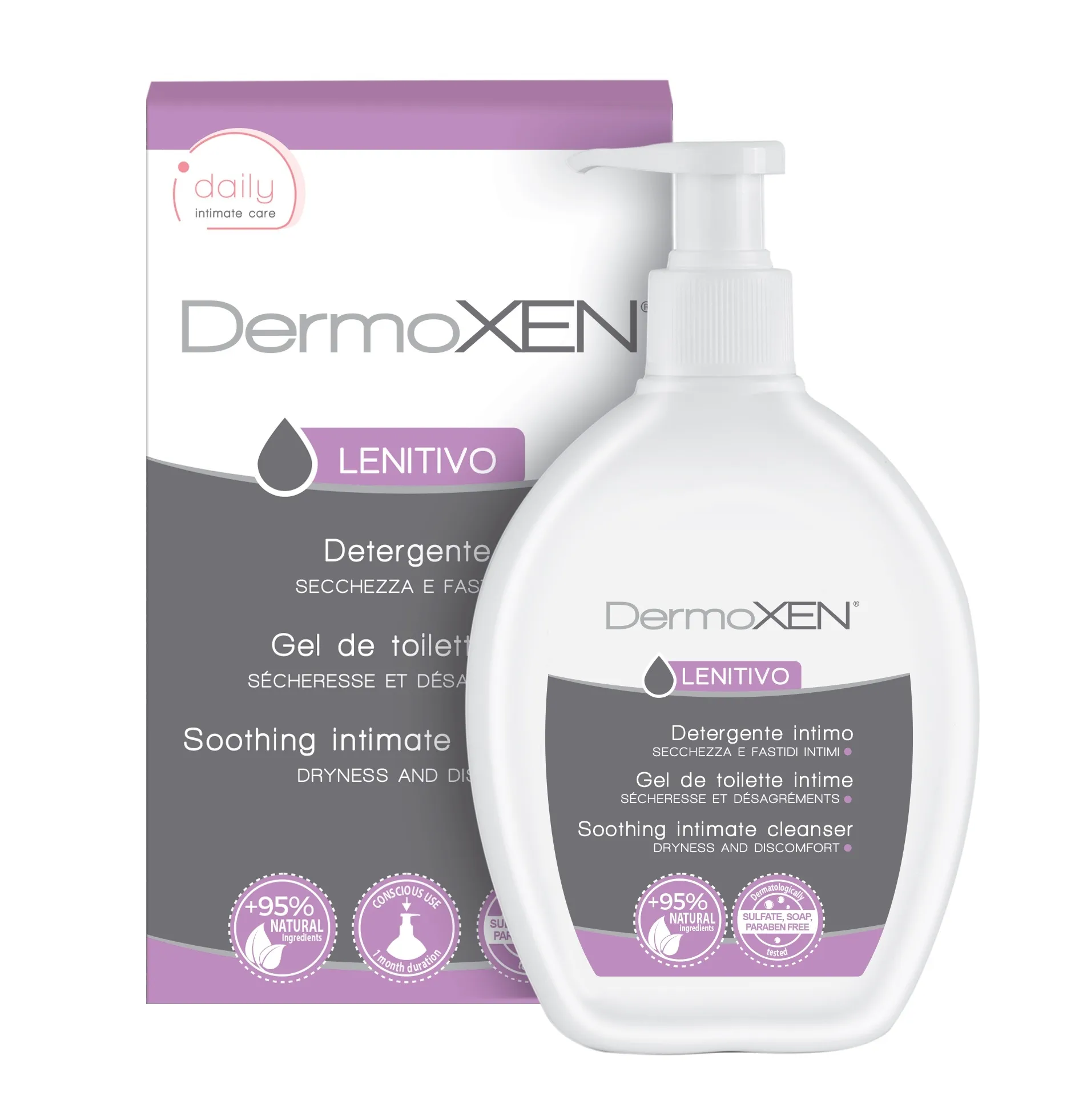 DERMOXEN LENITIVO INTIIMPESUGEEL TUPEKUIVUSE KORRAL  200ML - Tootepilt 