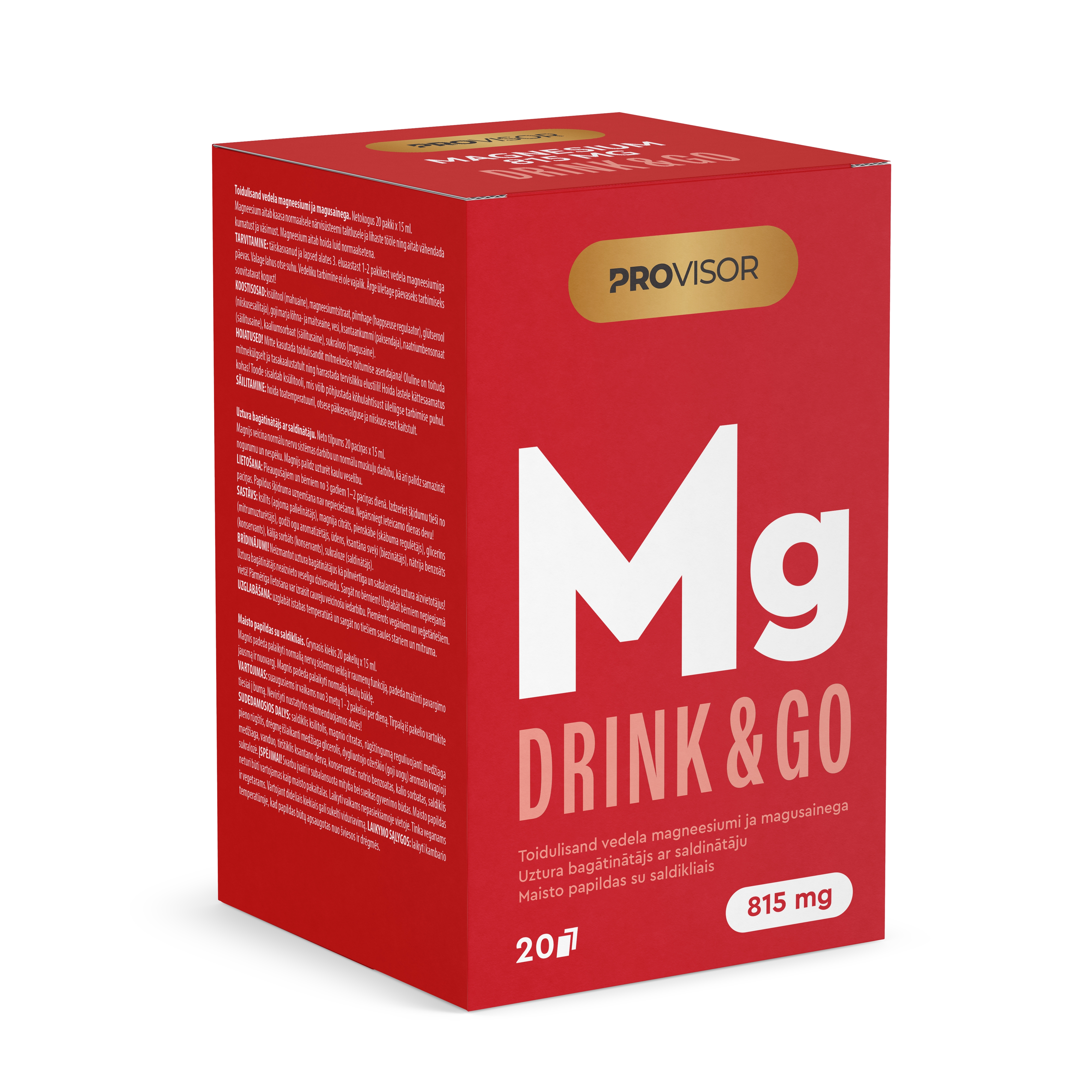 PROVISOR MAGNESIUM DRINK AND GO 125MG N20 - Tootepilt 