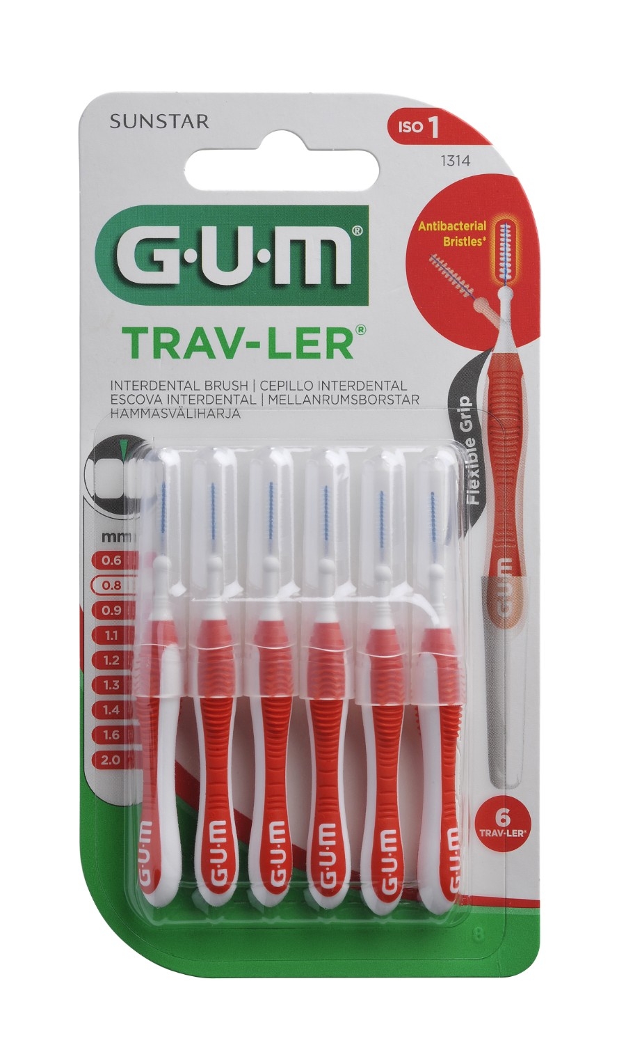 GUM HAMBAVAHEHARI TRAV-LER SILINDER 0,8MM N6 - Tootepilt 