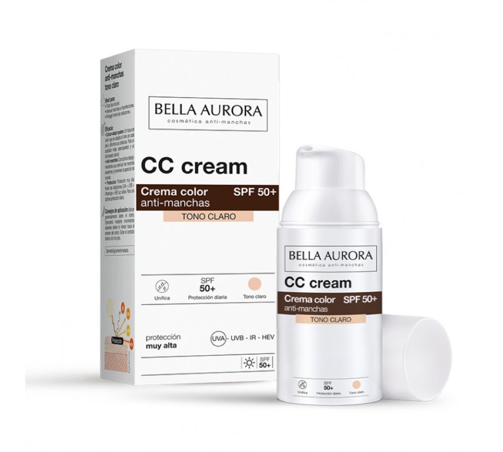 BELLA AURORA ANTI-DARK SPOT CC CREAM SPF50 LIGHT 30ML - Tootepilt 