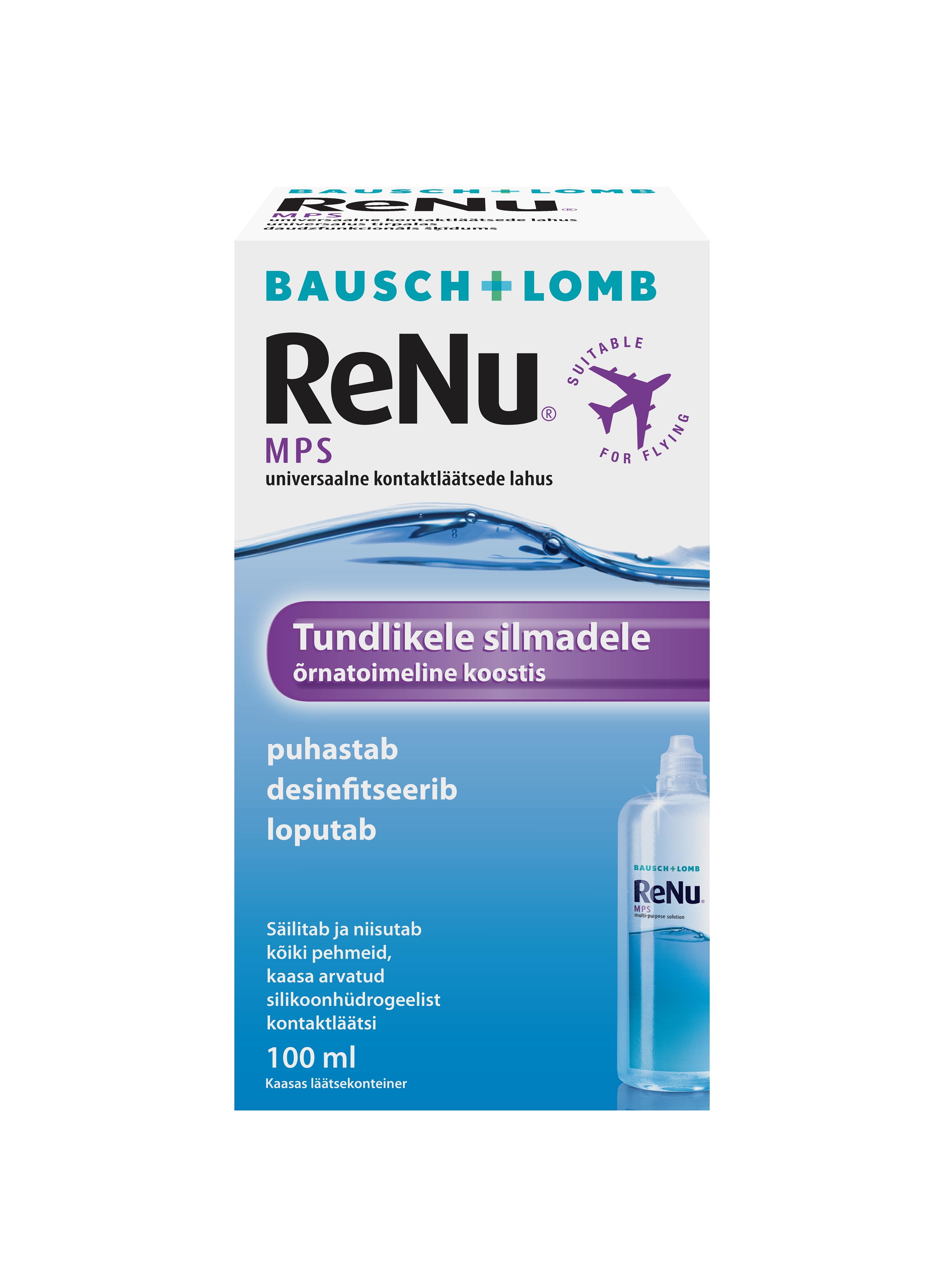 BAUSCH&LOMB RENU MPS TUNDLIKELE SILMADELE 100ML - Tootepilt 