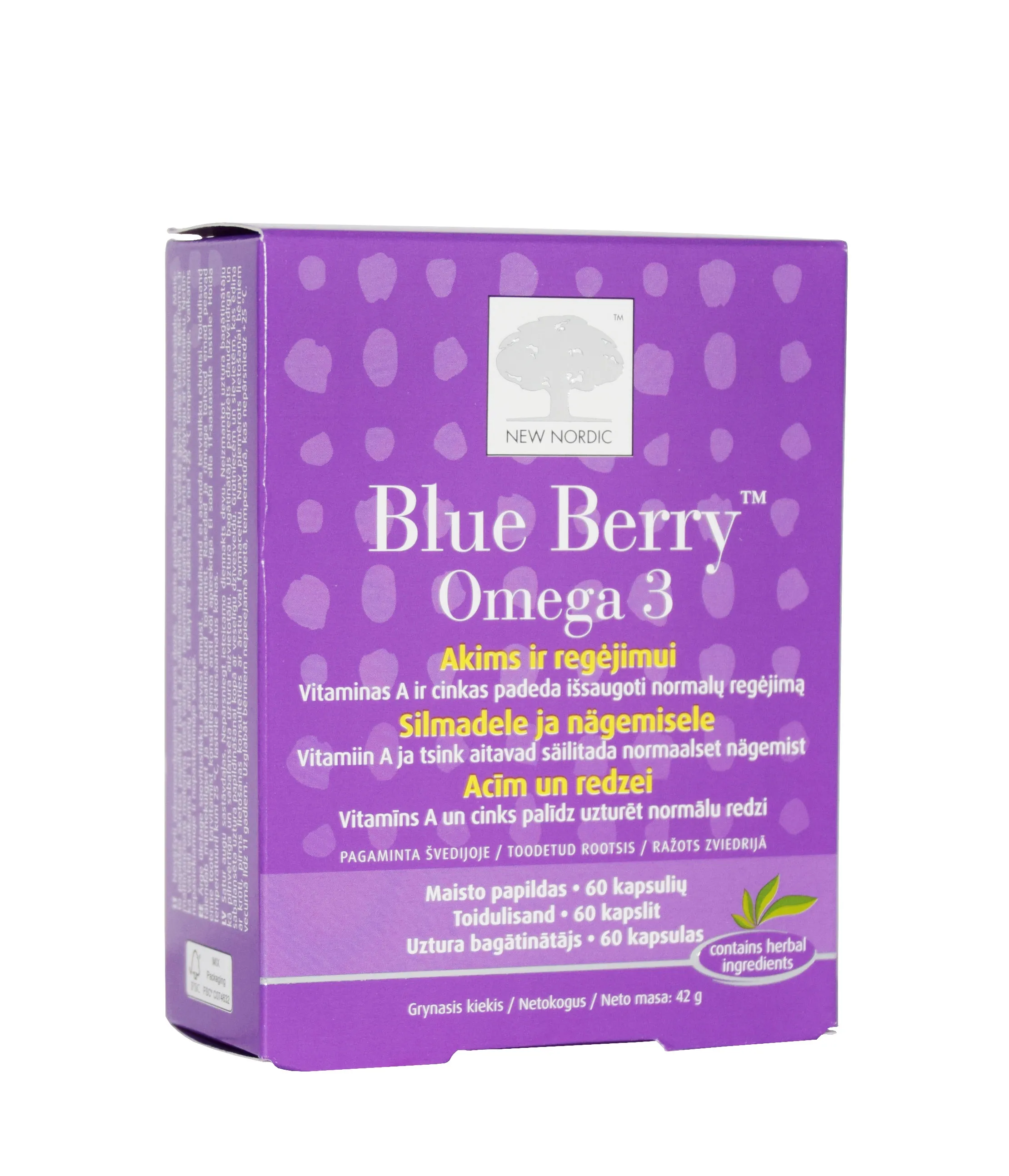 NEW NORDIC BLUE BERRY OMEGA-3 CAPS N60 - Tootepilt 