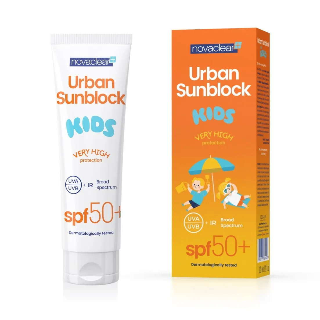NOVACLEAR PÄIKESEKAITSE URBAN LASTE SPF50+ 125ML - Tootepilt 