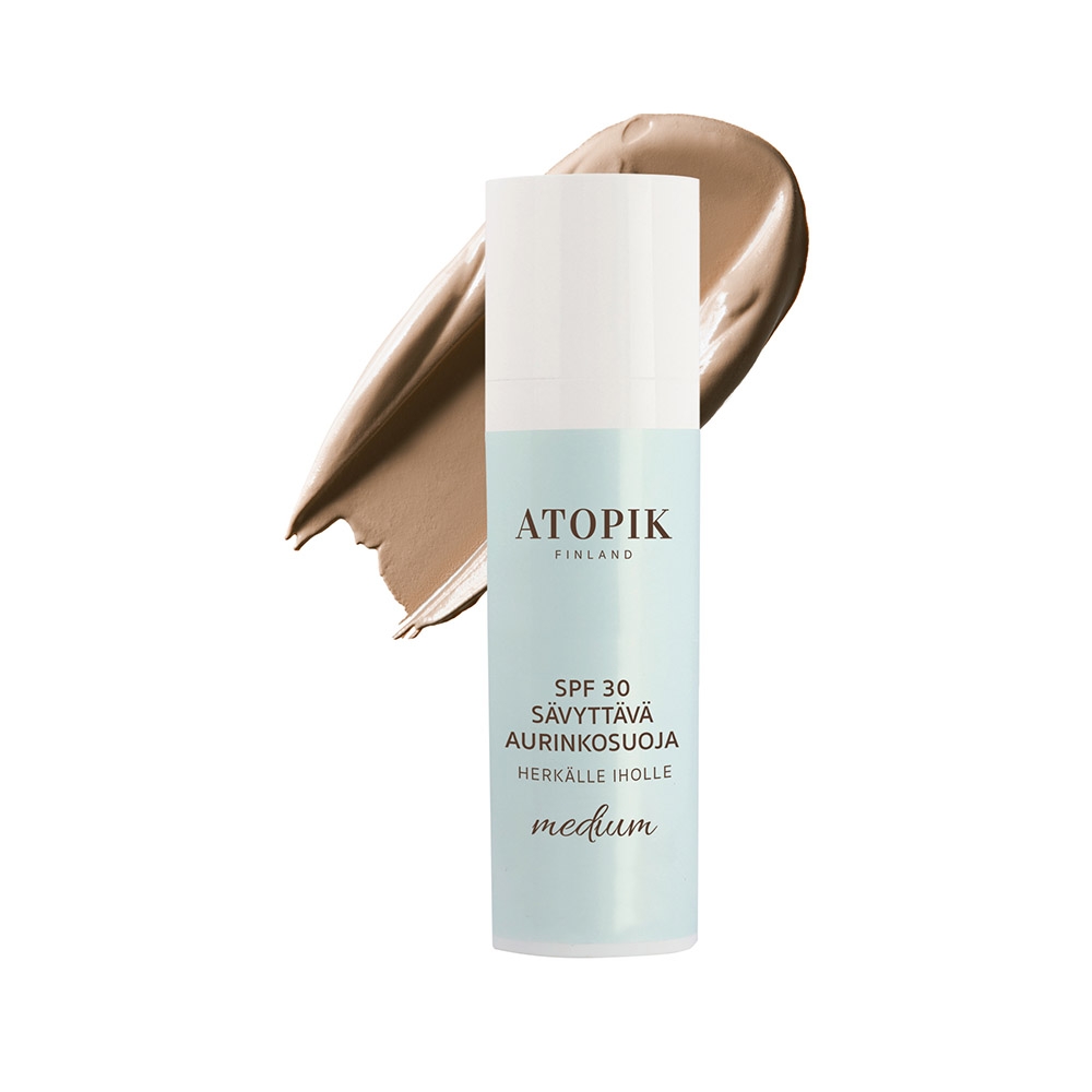 ATOPIK PÄIKSEKAITSEKREEM SPF30 TOONITUD KESKMINE 30ML - Tootepilt 