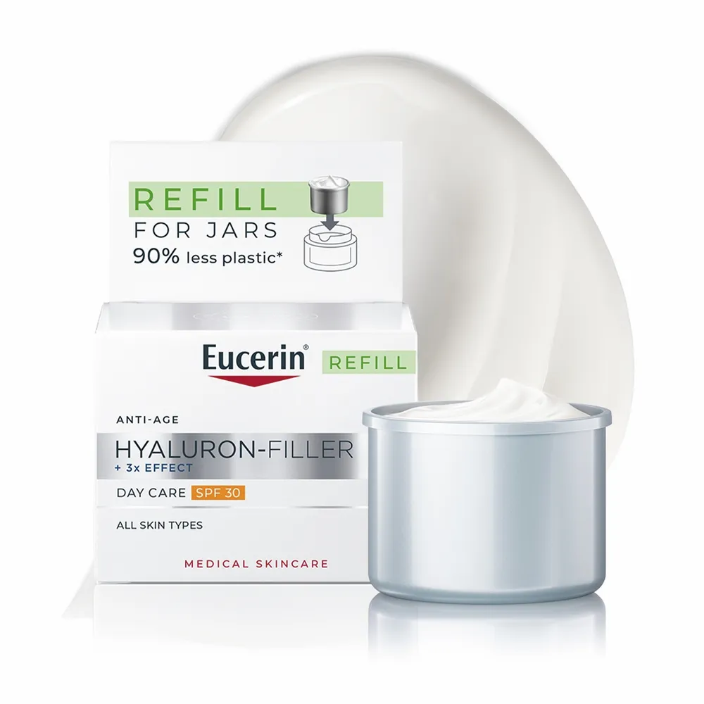 EUCERIN HYALURON-FILLER PÄEVAKREEM SPF30 50ML TÄITEPAKK - Tootepilt 