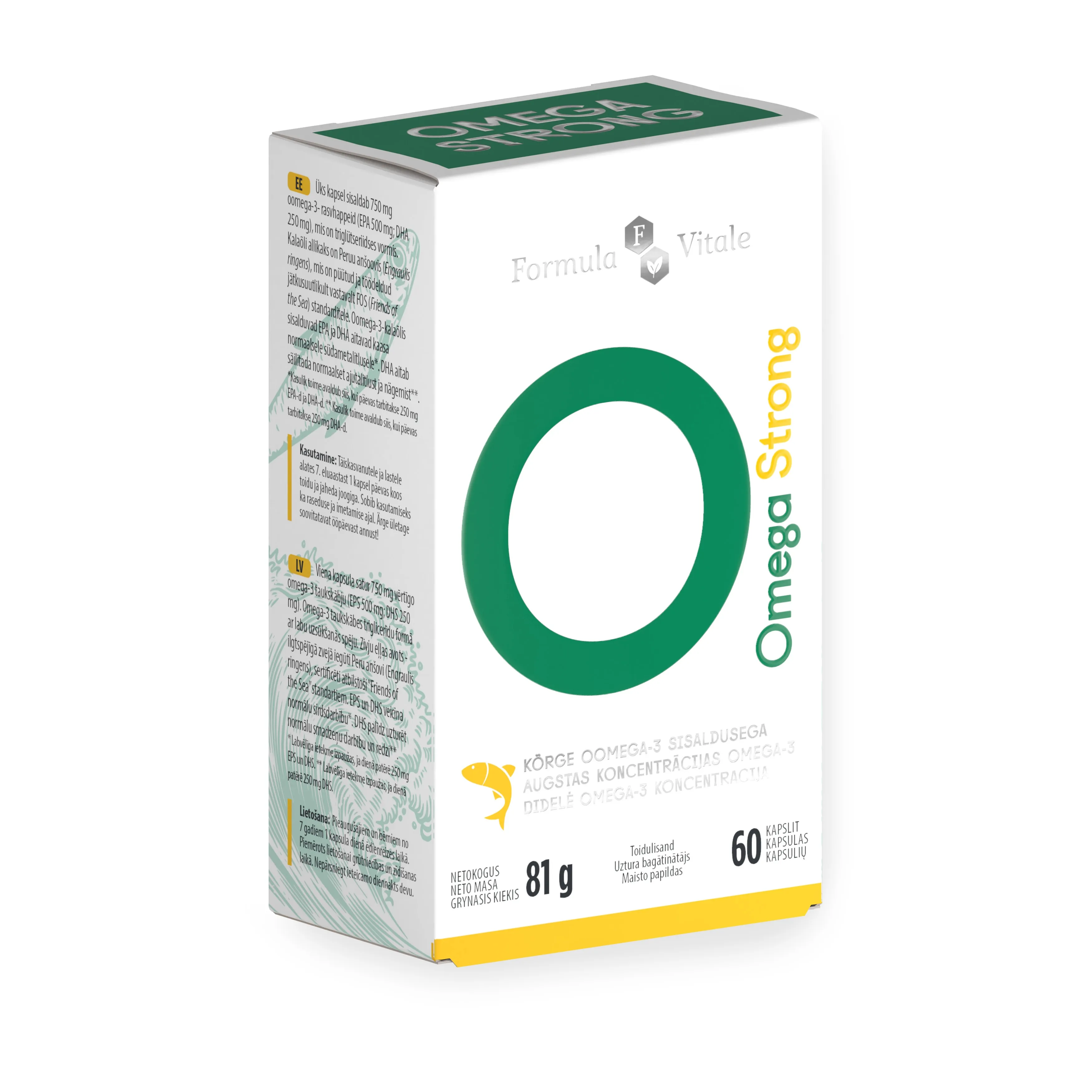 FORMULA VITALE OMEGA STRONG CAPS N60 - Tootepilt 