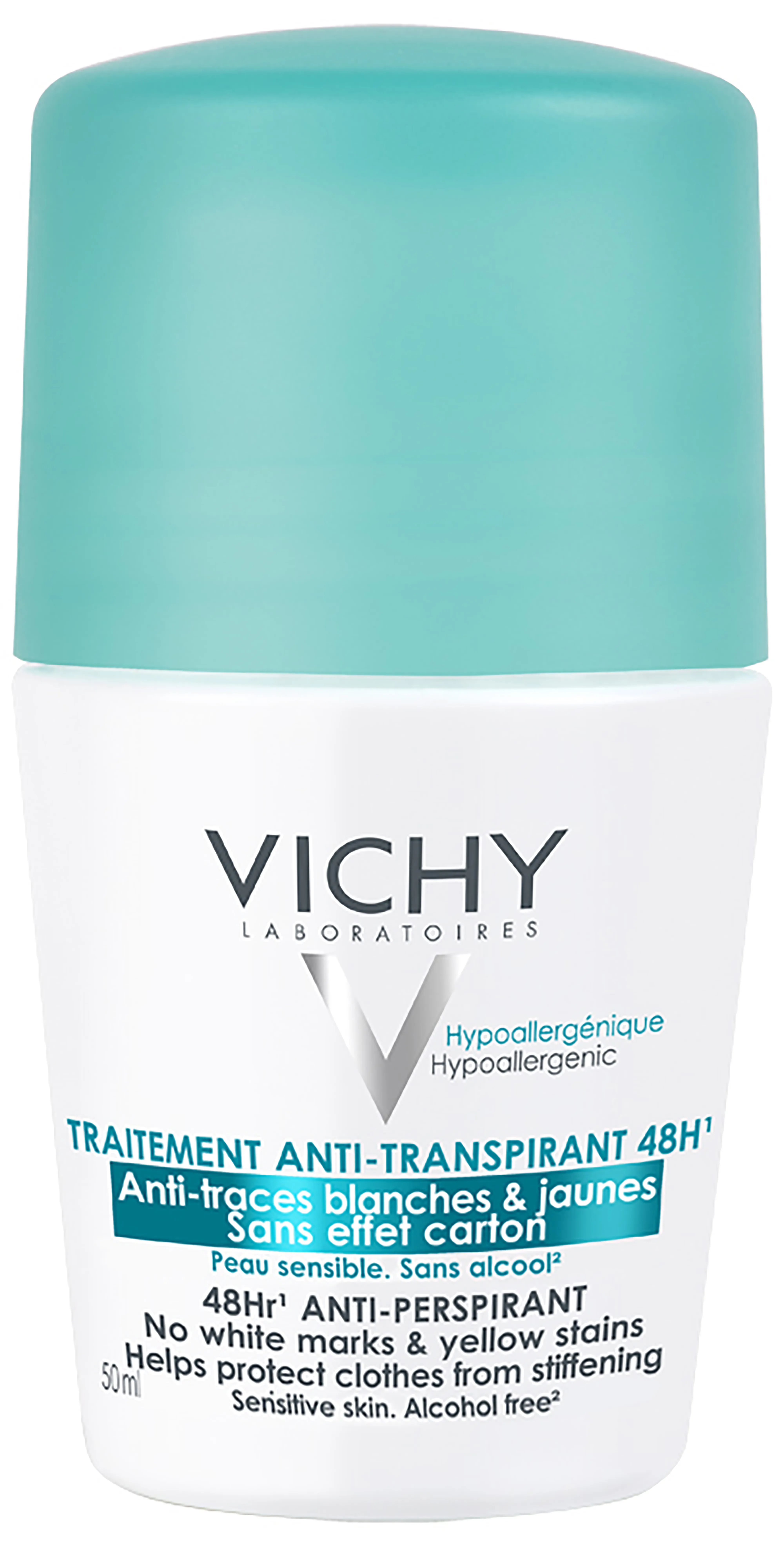 VICHY ANTIPERSPIRANT ROLL-ON 48H ANTITRACE 50ML - Tootepilt 