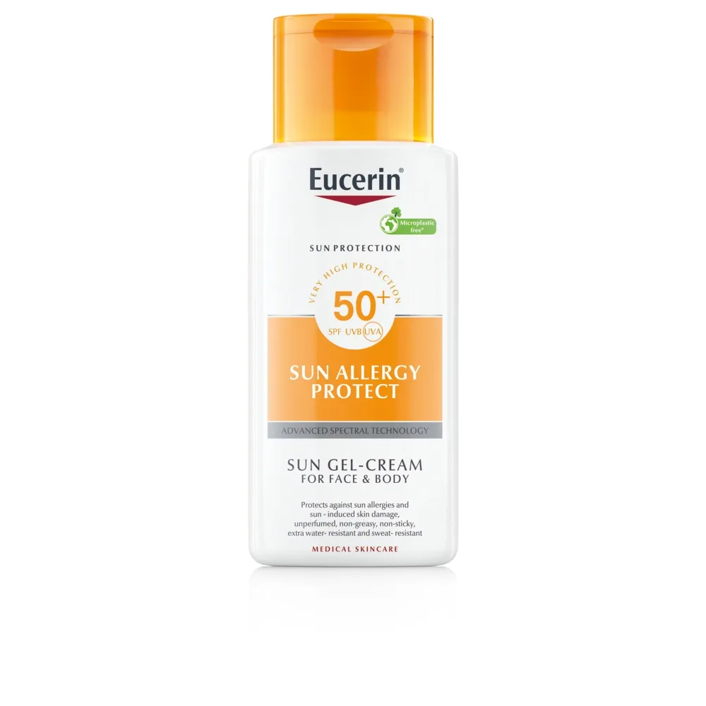 EUCERIN SUN PÄIKESEALLERGIAT ENNETAV GEEL-KREEM SPF50+ 150ML - Tootepilt 