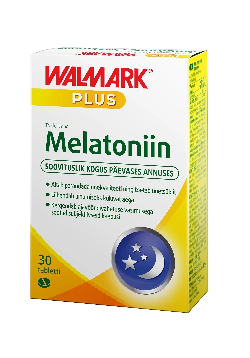 WALMARK MELATONIIN PLUS TBL N30 - Tootepilt 