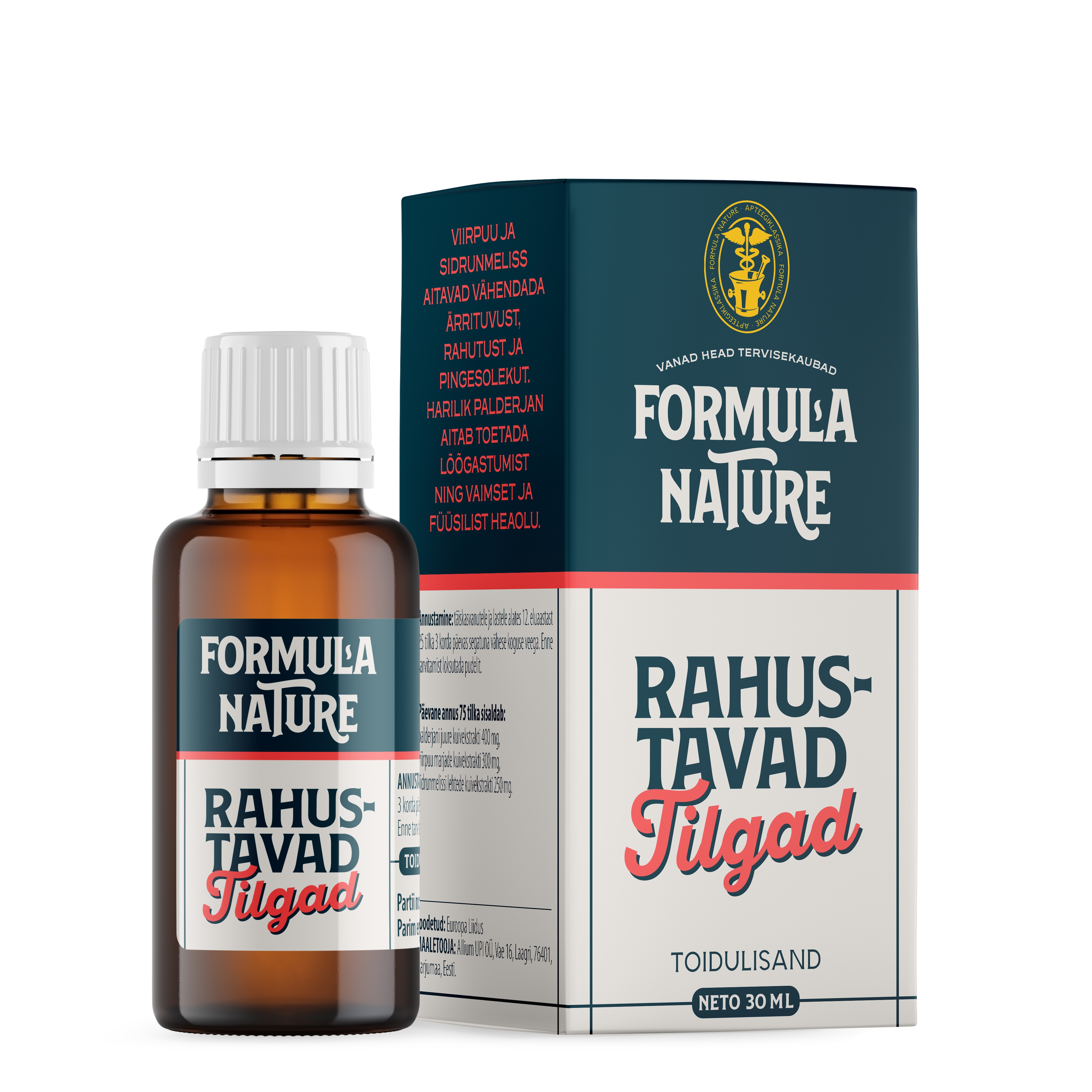 FORMULA NATURE RAHUSTAVAD TILGAD 30ML - Tootepilt 