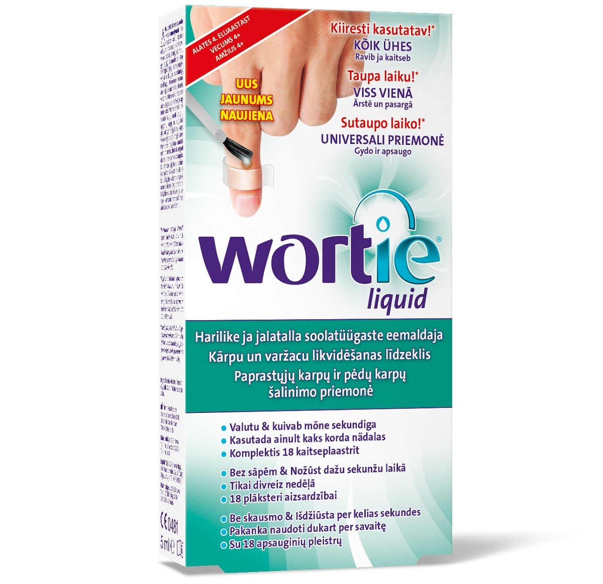 WORTIE LIQUID SOOLATÜÜGASTE EEMALDAJA 5ML - Tootepilt 