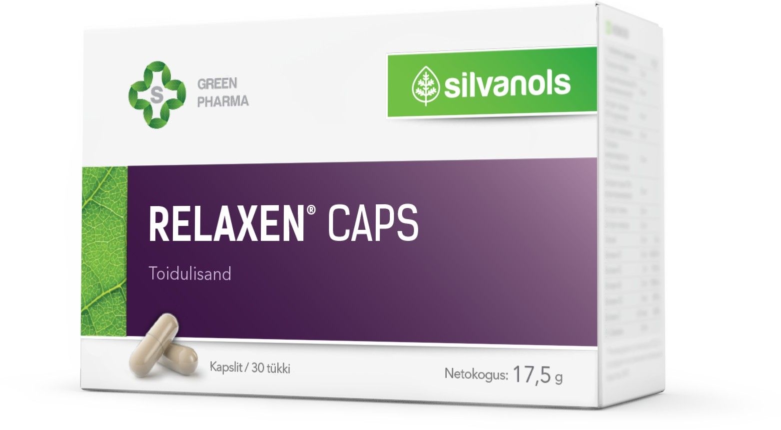 RELAXEN CAPS N30 (BLISTER) - Tootepilt 