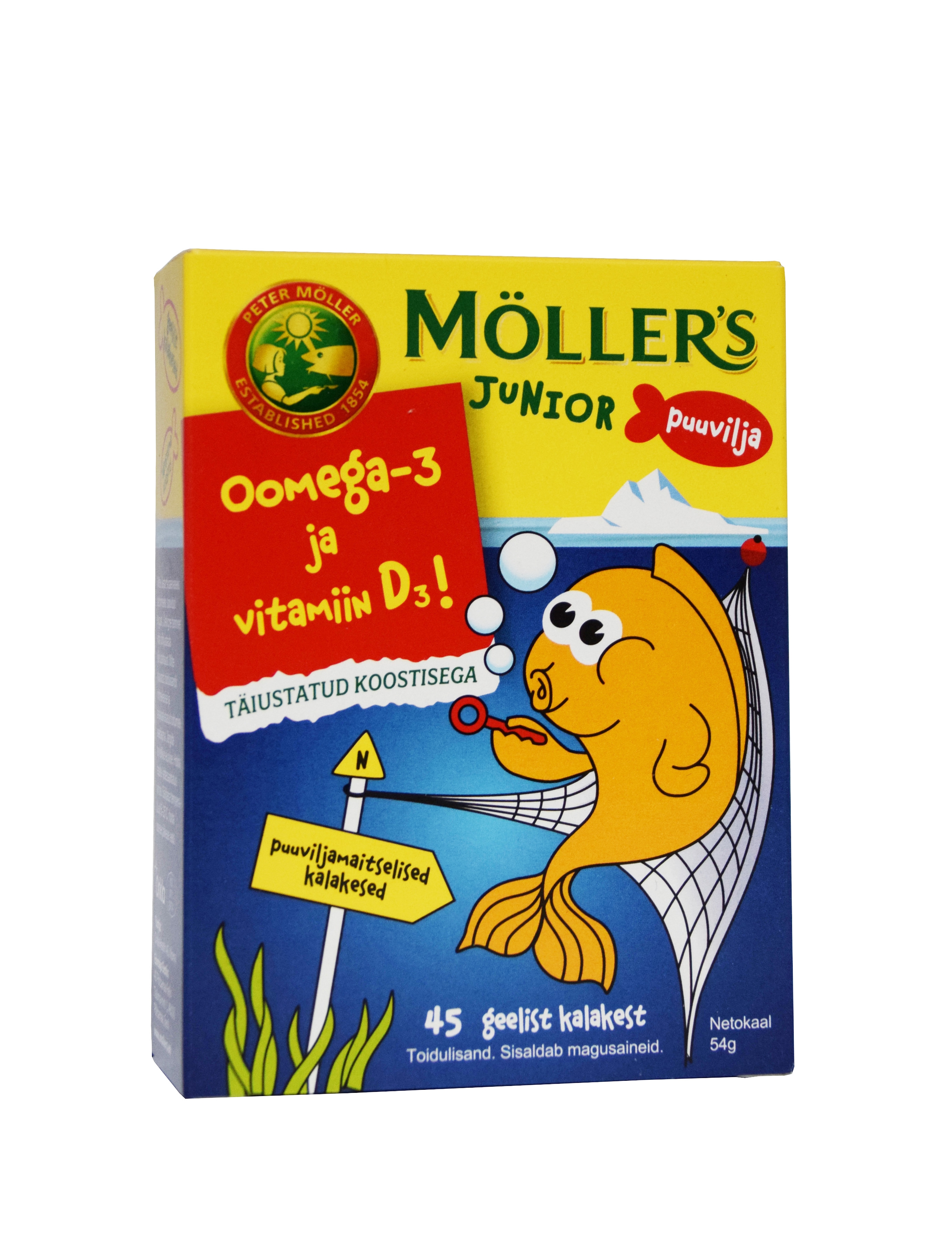 MÖLLER-S JUNIOR PUUVILJAMAITSELISED KALAKESED N45 - Tootepilt 