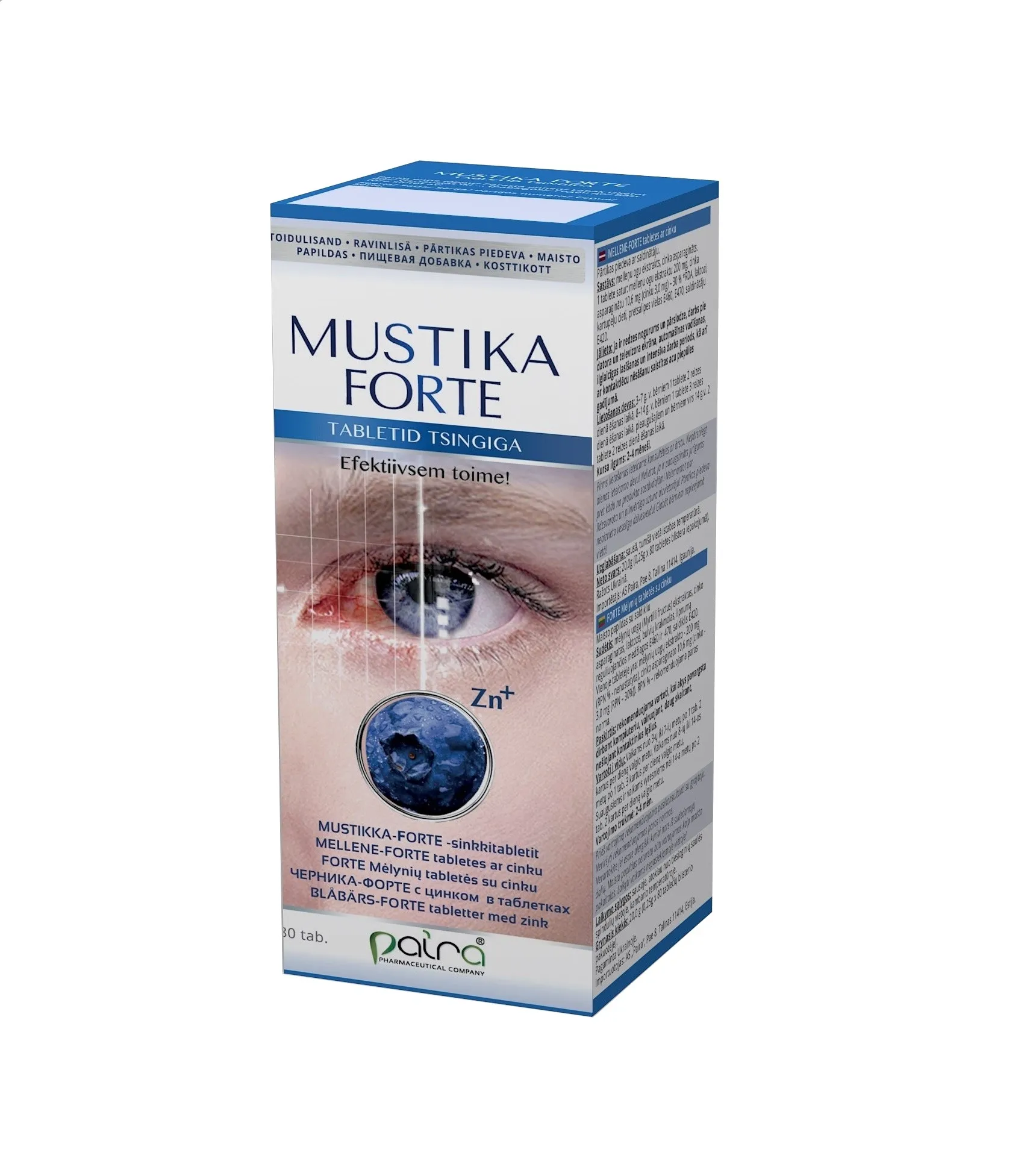 MUSTIKA FORTE TBL TSINGIGA N80 (PAIRA) - Tootepilt 